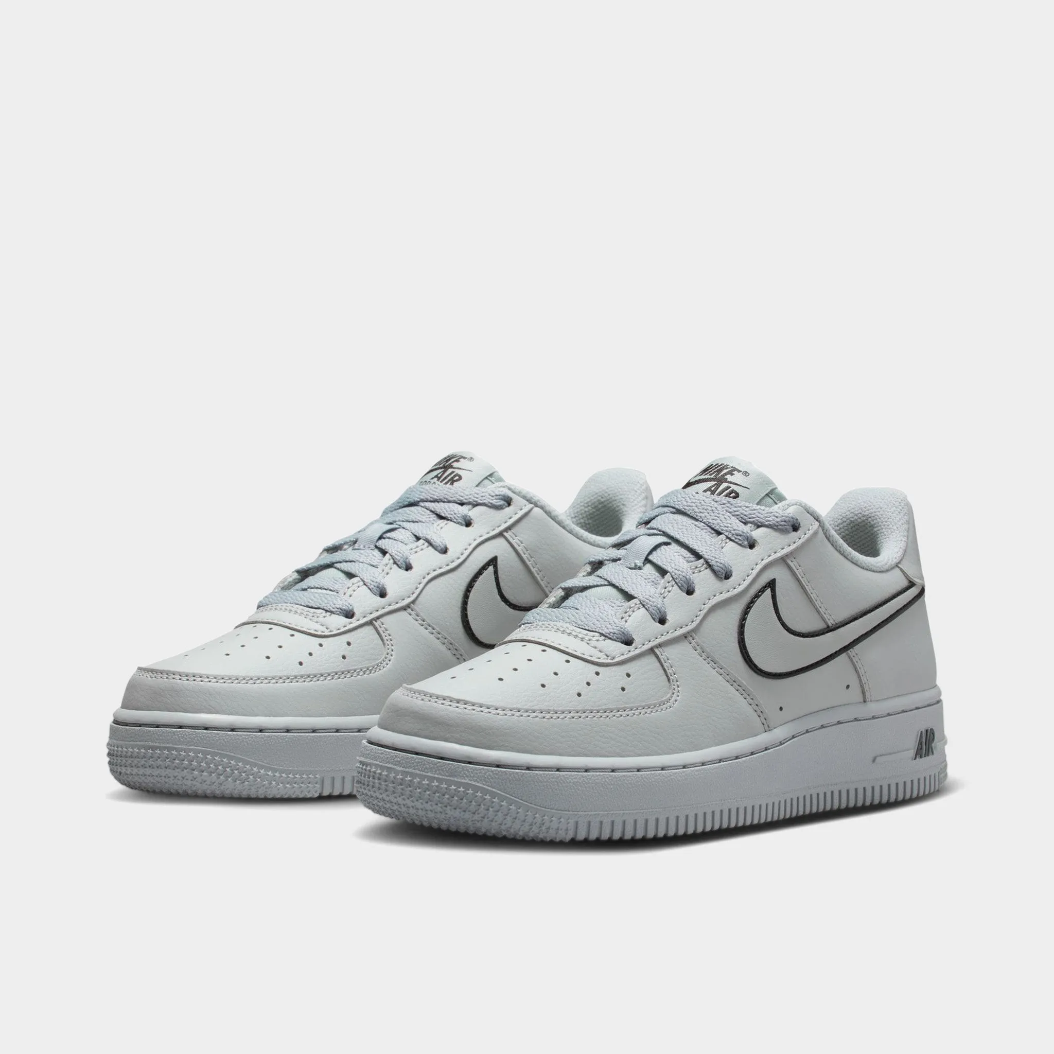 Nike Air Force 1 GS Light Smoke Grey / Black Insta Shot