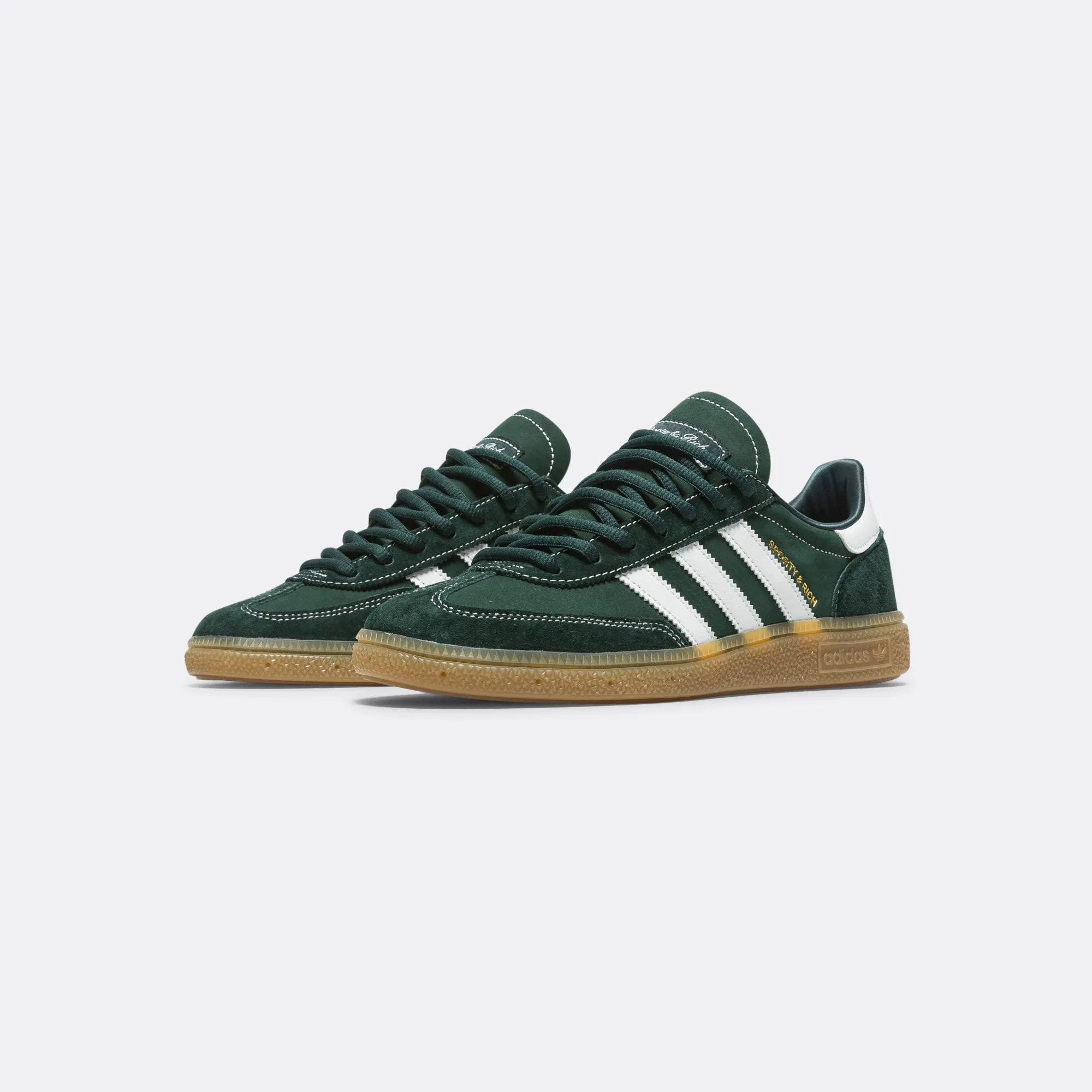Handball Spezial x Sporty & Rich - Dark Green/Footwear White-Gum Flexible Outsole Flexure Weekend Casual