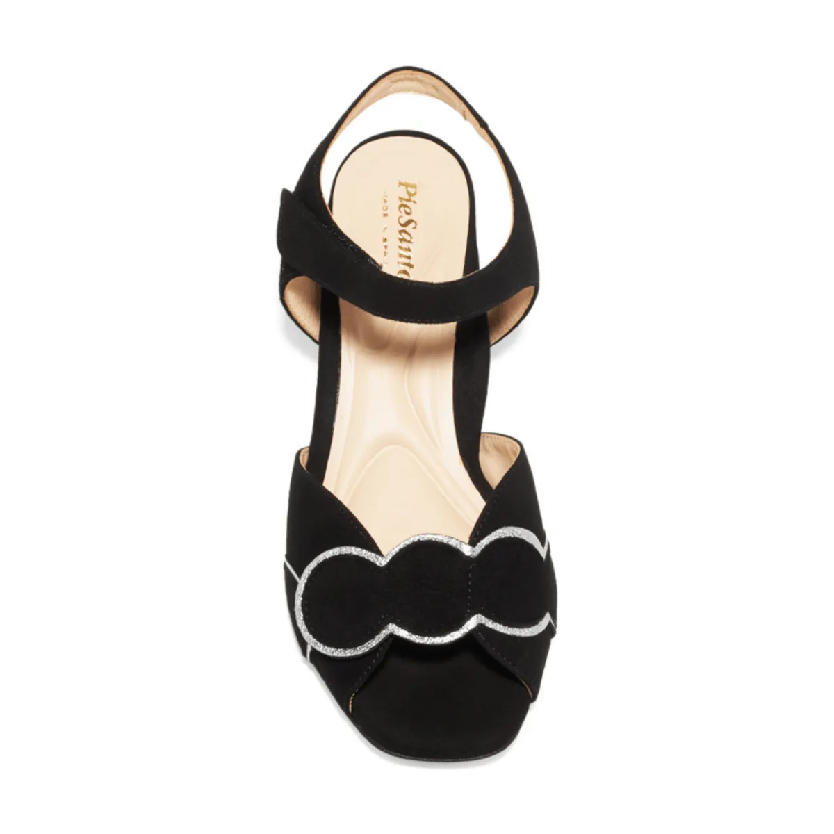 Shine Finish Pie Santo Women's 250021 Black/Pewter Suede