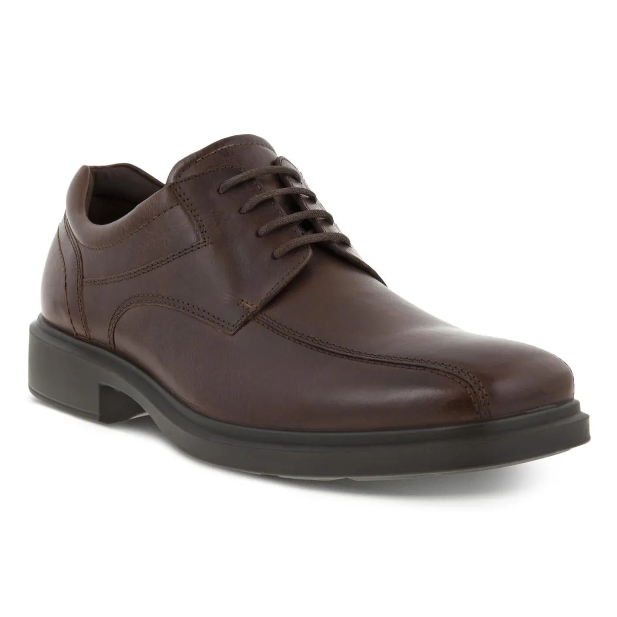 Stitched Seams ECCO Men's Helsinki Bike Oxford 2.0 Brown