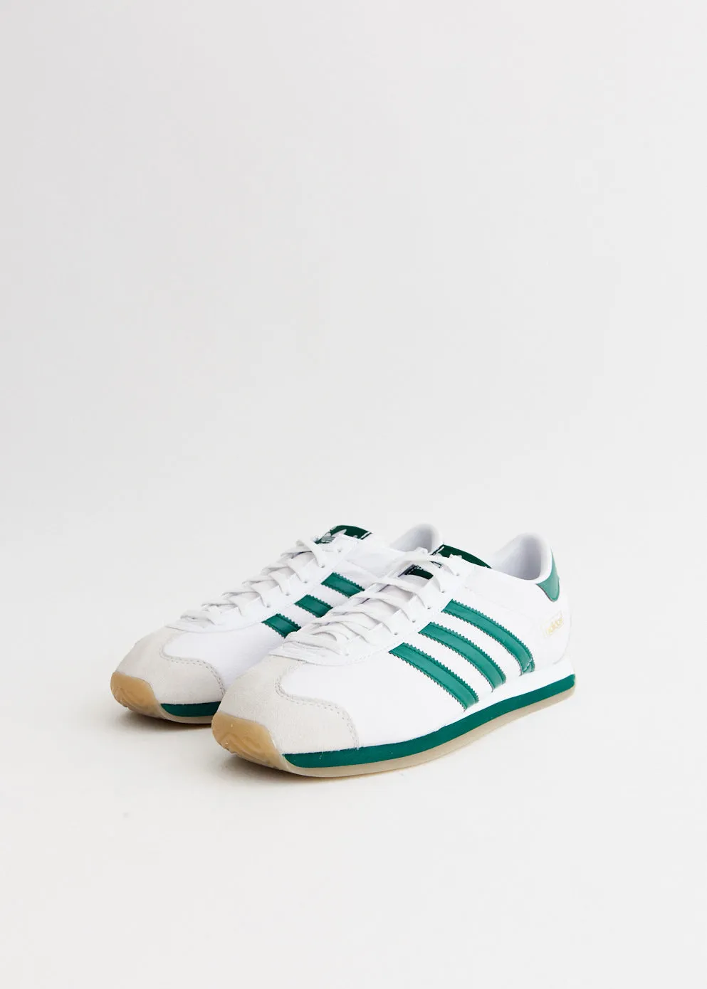 Country Japan 'White Collegiate Green' Sneakers hook - and - loop most stylish