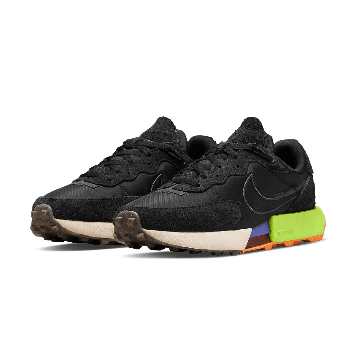 Wmns Air Waffle Fontanka 'Black Volt' All-around silhouette mules