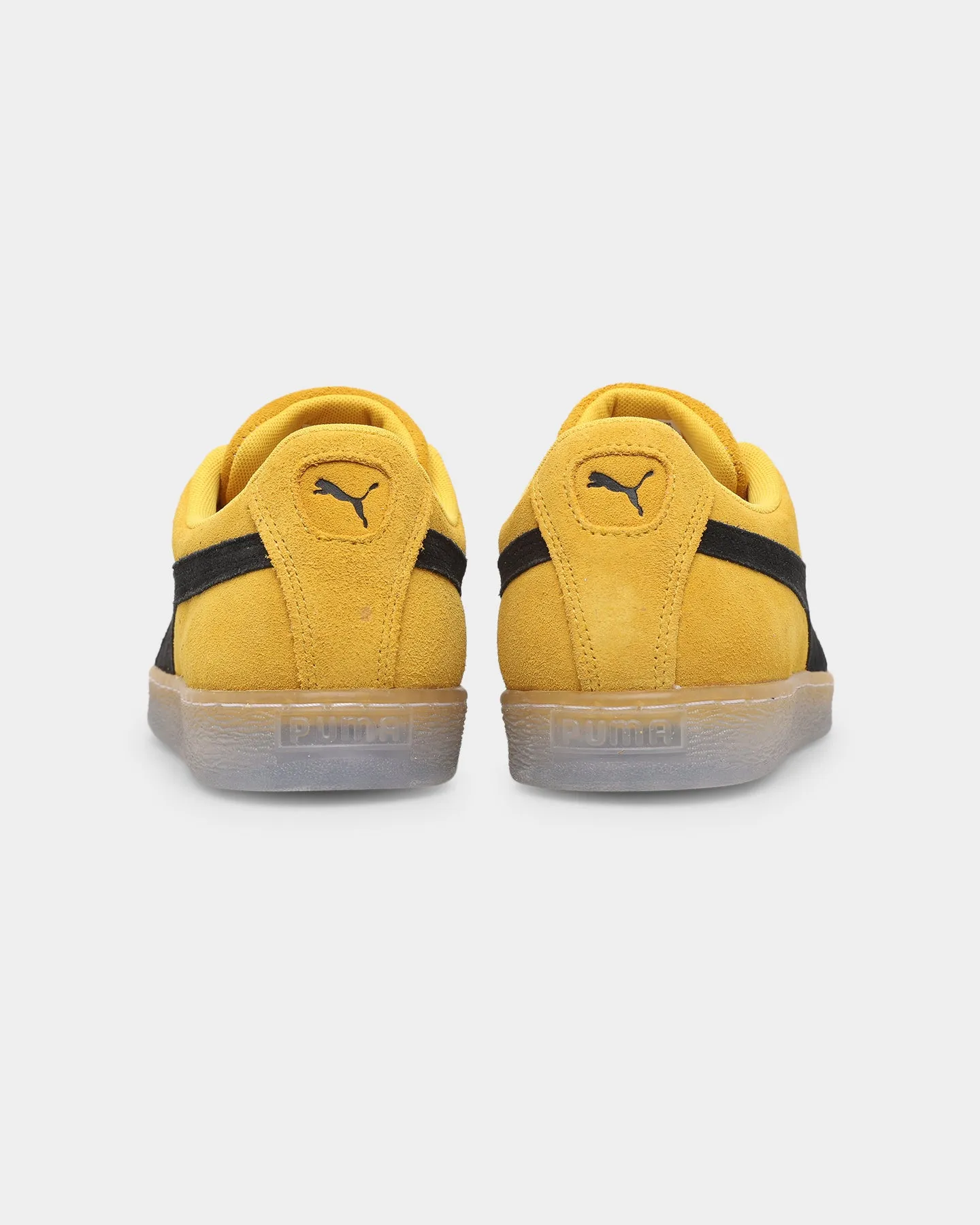 Puma Suede Translucent Shoes Spectra Yellow-Translucent Foot Ease Buckle Fit