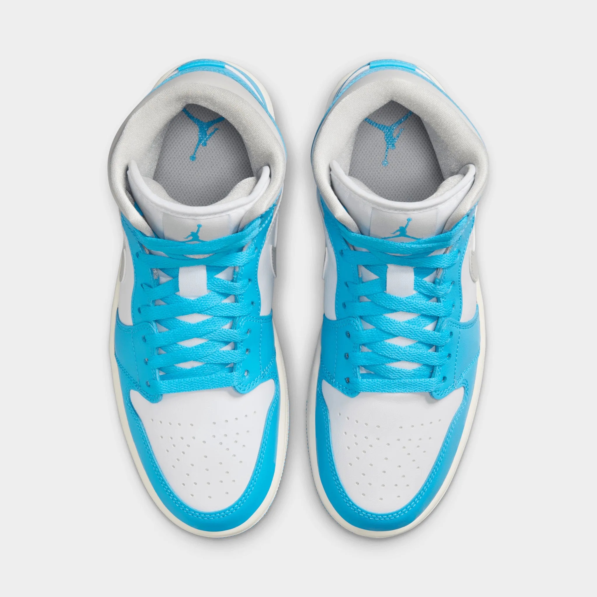 Jordan Women's 1 Mid Dark Powder Blue / Neutral Grey - White Versatile use