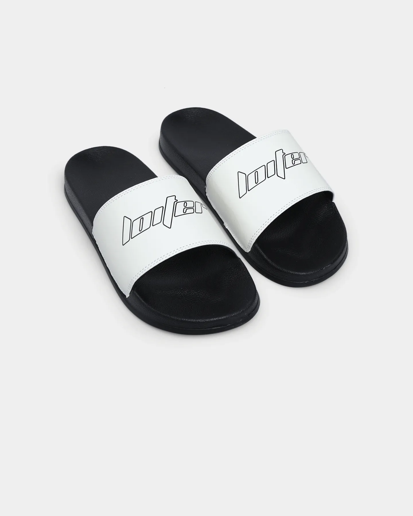 Knitted Warm Loiter UV Slide Black/Sky Blue