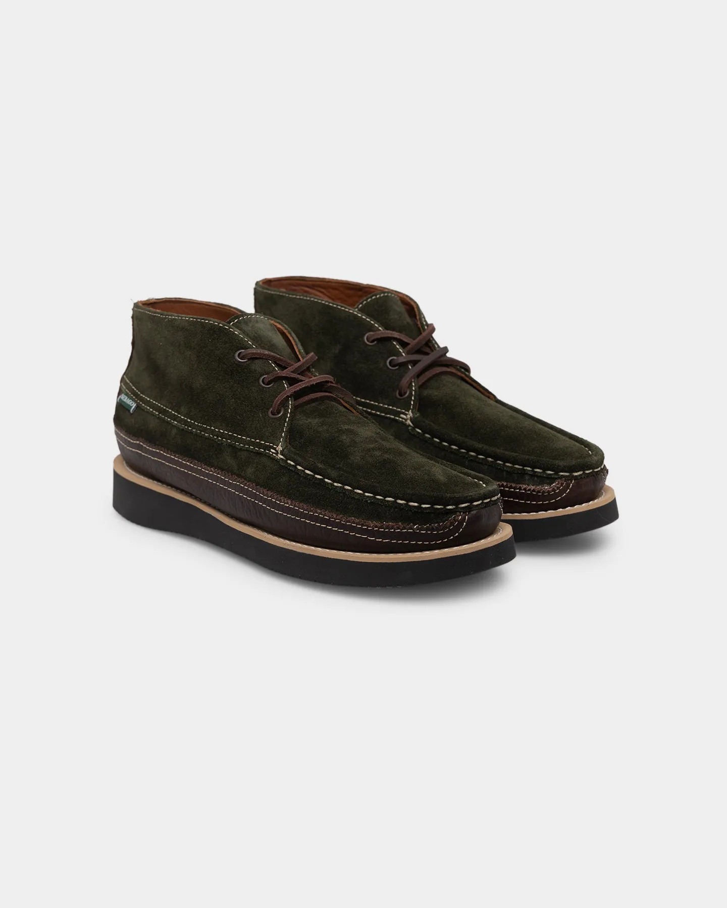 Foam Base Moon Tone Sebago Miwak Suede Canoe Moc Tumble Dark Brown