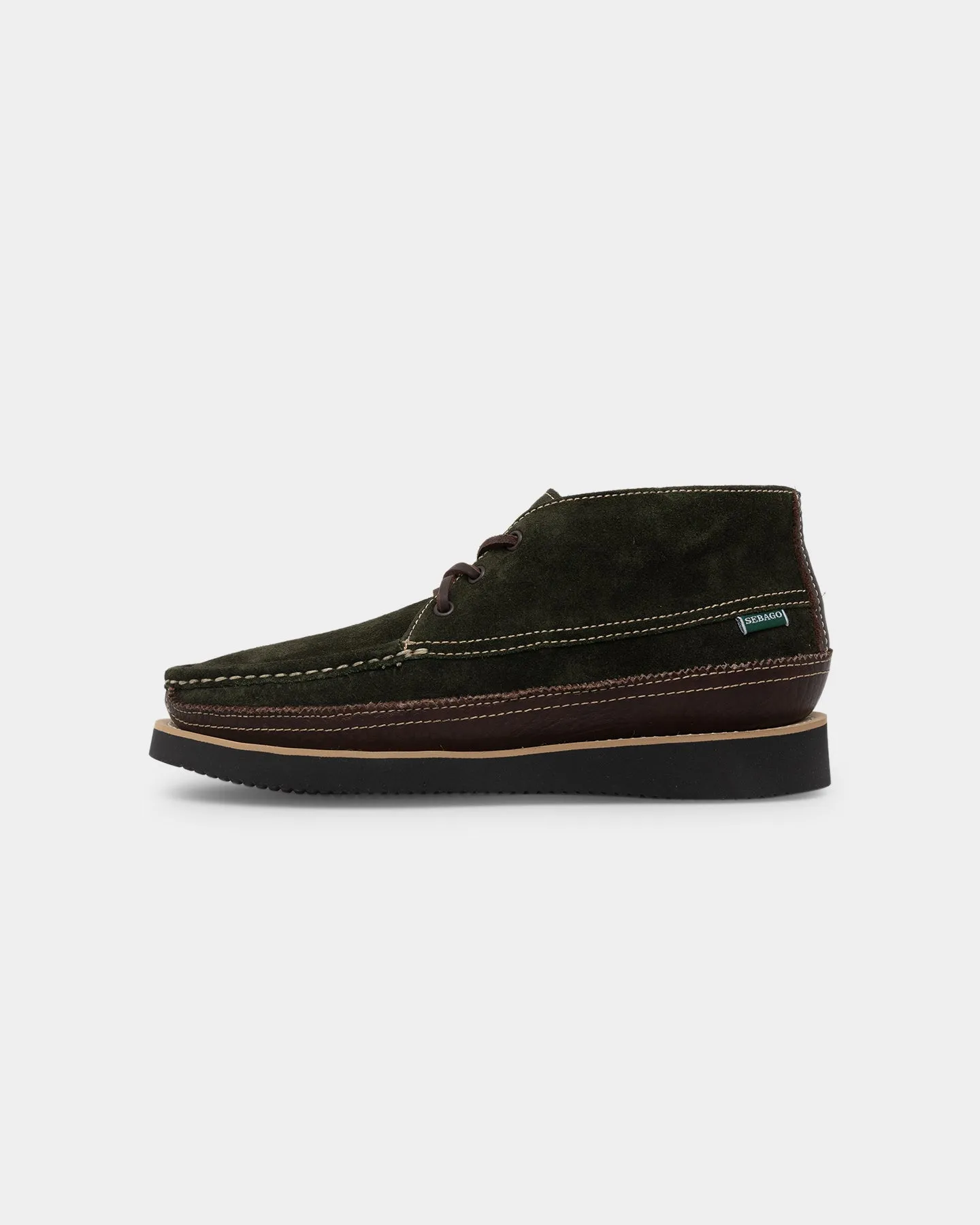 Sebago Miwak Suede Canoe Moc Tumble Dark Brown Desert Cool