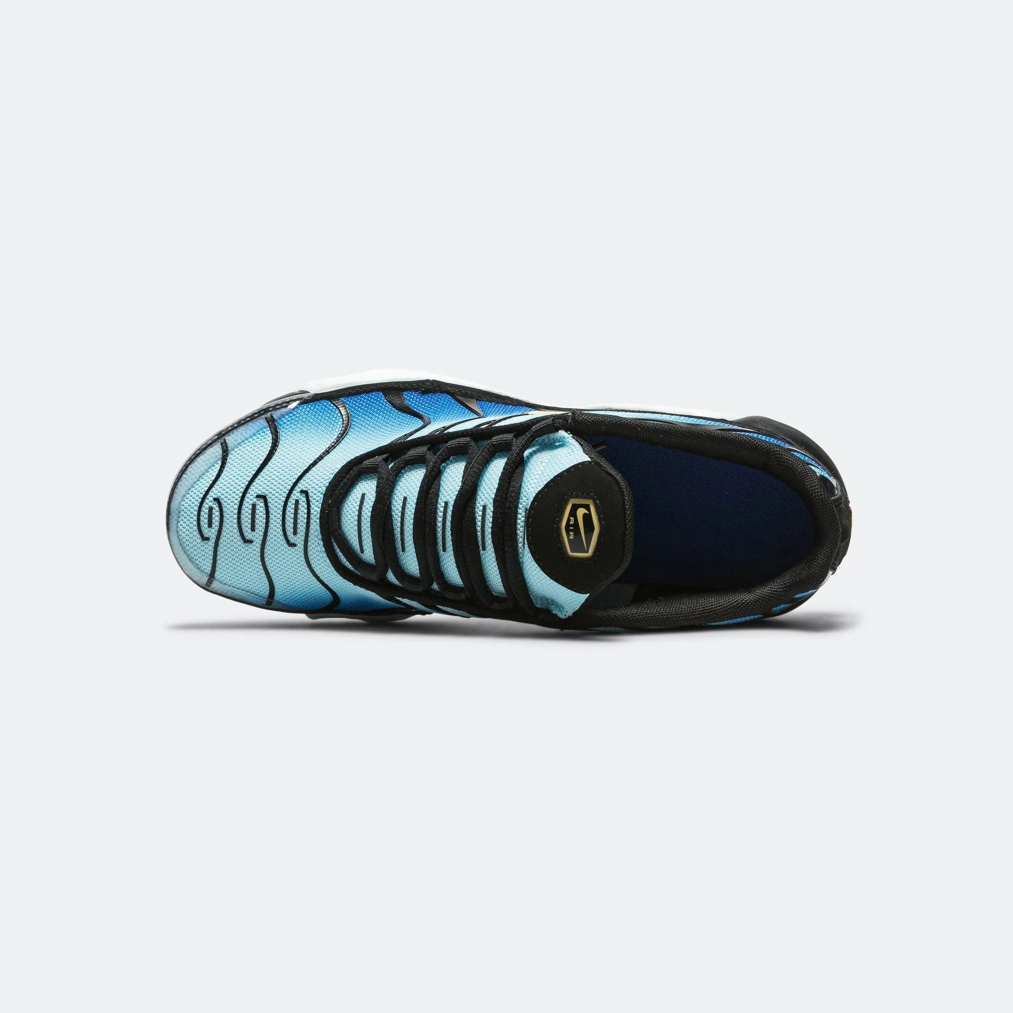 Air Max Plus (GS) - Black/Chamois-Sky Blue-Hyper Blue Ventilated Collar Design