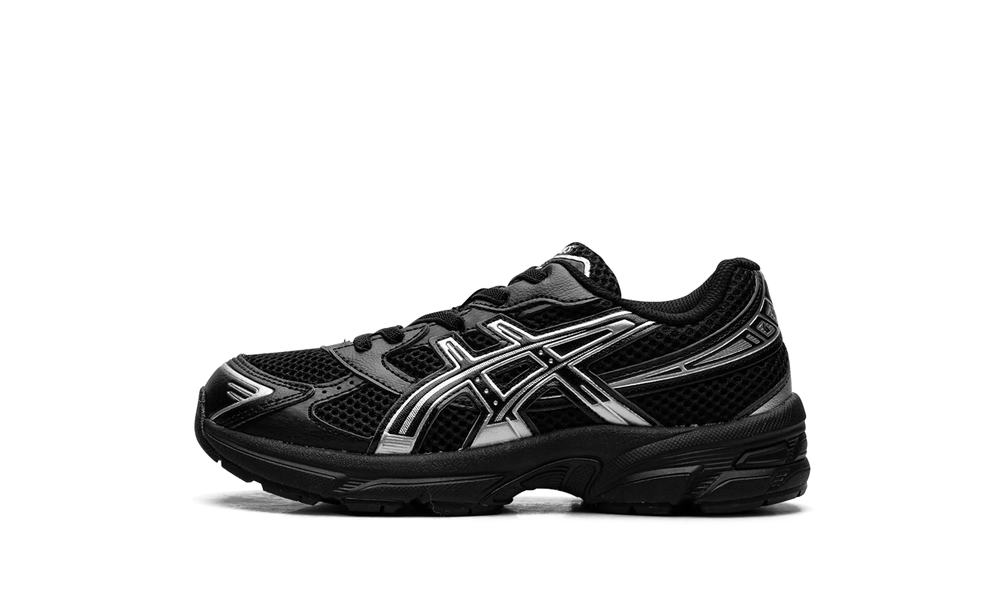 Gel 1130 PS "Black/Pure Silver" Flexible Material cricket shoes