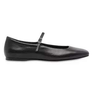 Dolce Vita Women's Reyes Ballet Flats Black Leather Luxe Line