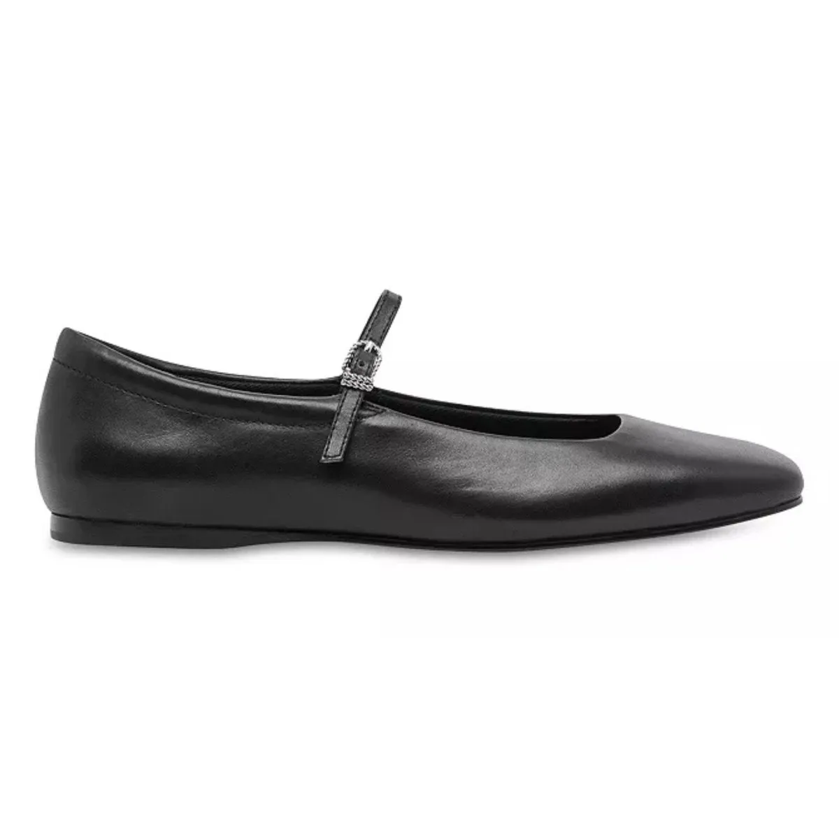 Dolce Vita Women's Reyes Ballet Flats Black Leather Luxe Line