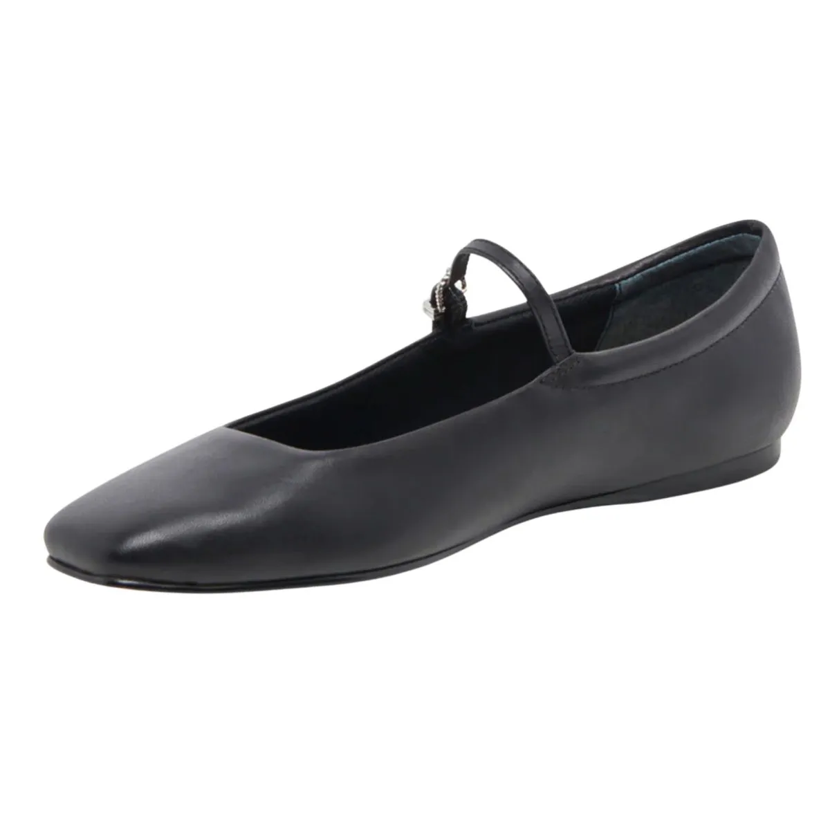 Dolce Vita Women's Reyes Ballet Flats Black Leather Romantic Fit
