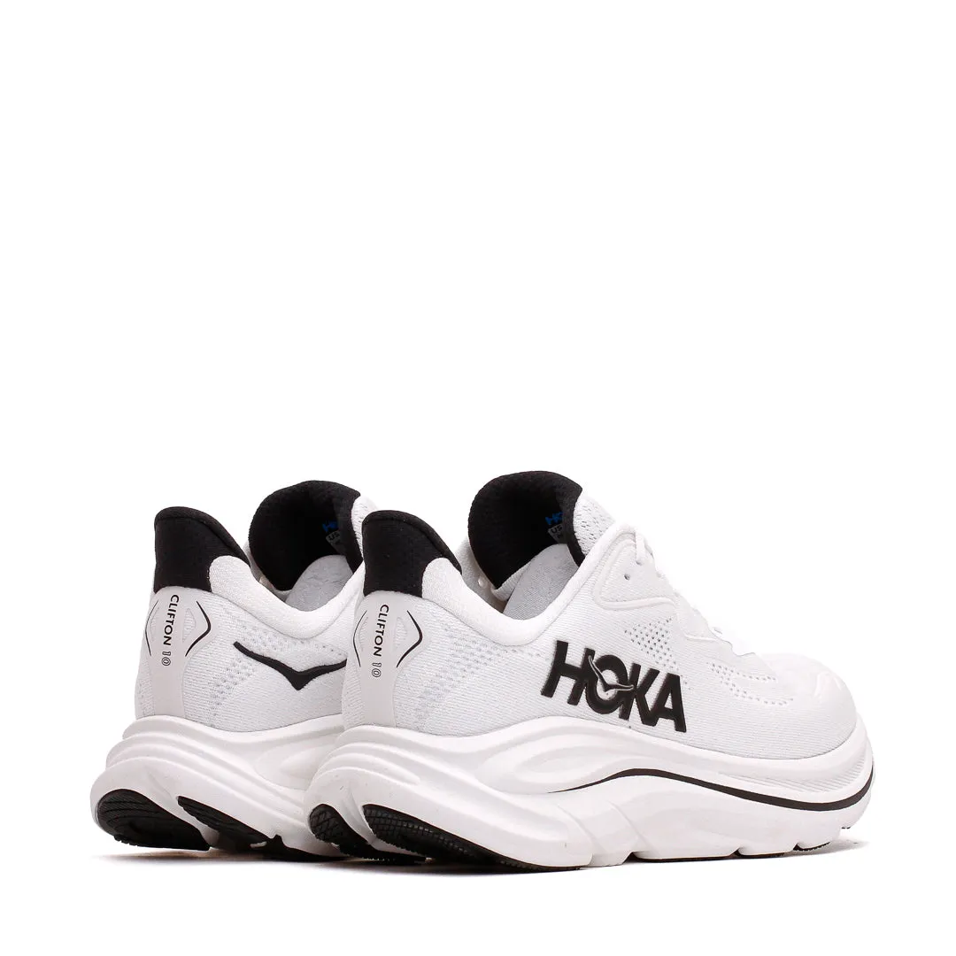 Comfortable Toe Outdoor Activity Hoka One One Men Clifton 10 White Black 1162030-WBLC
