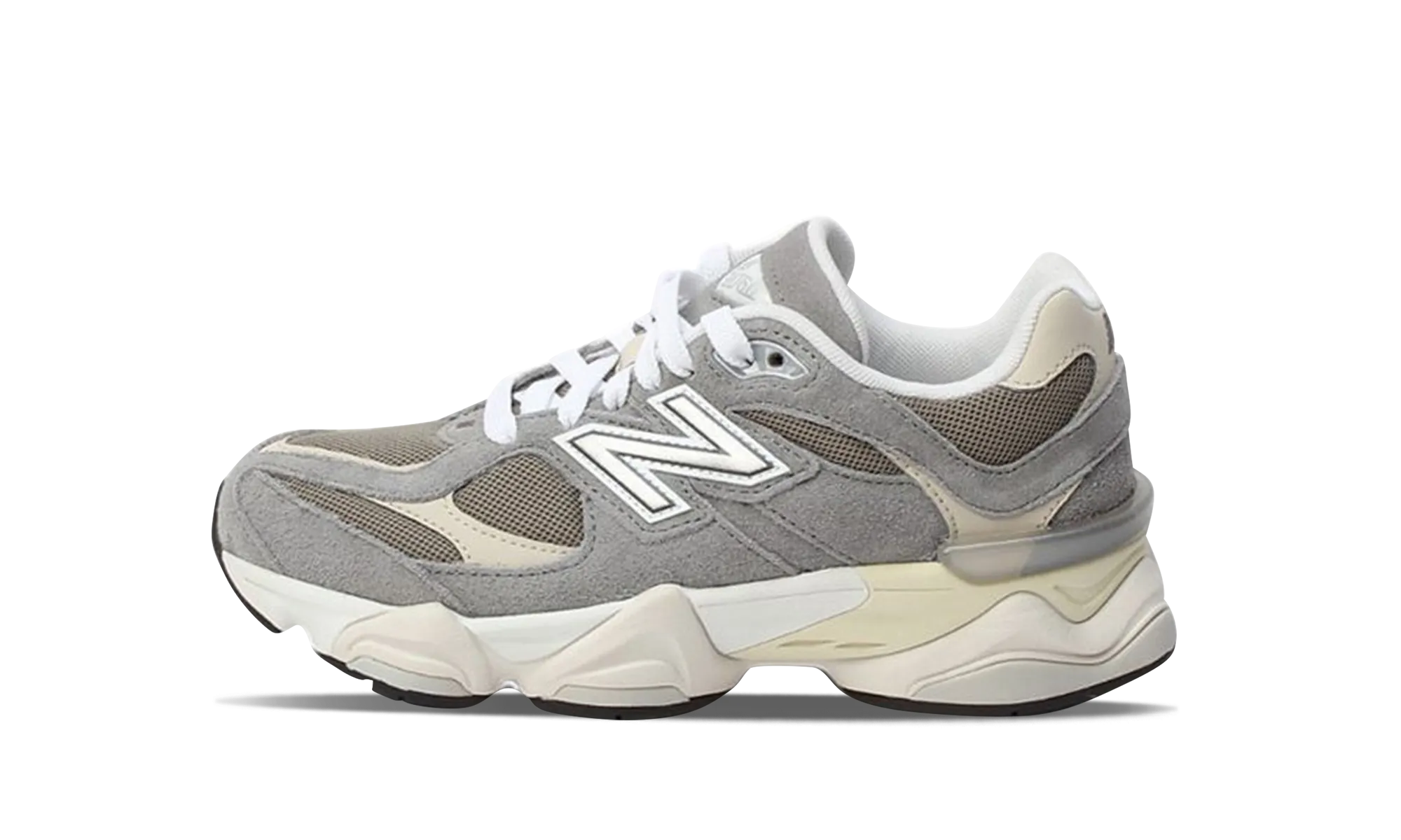 health - commitment leather - upper - feature shoes 9060 GS "Grey Brown"