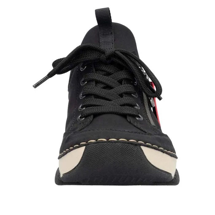 Outing Shoes Womens Rieker Angela 73 in Black/Black