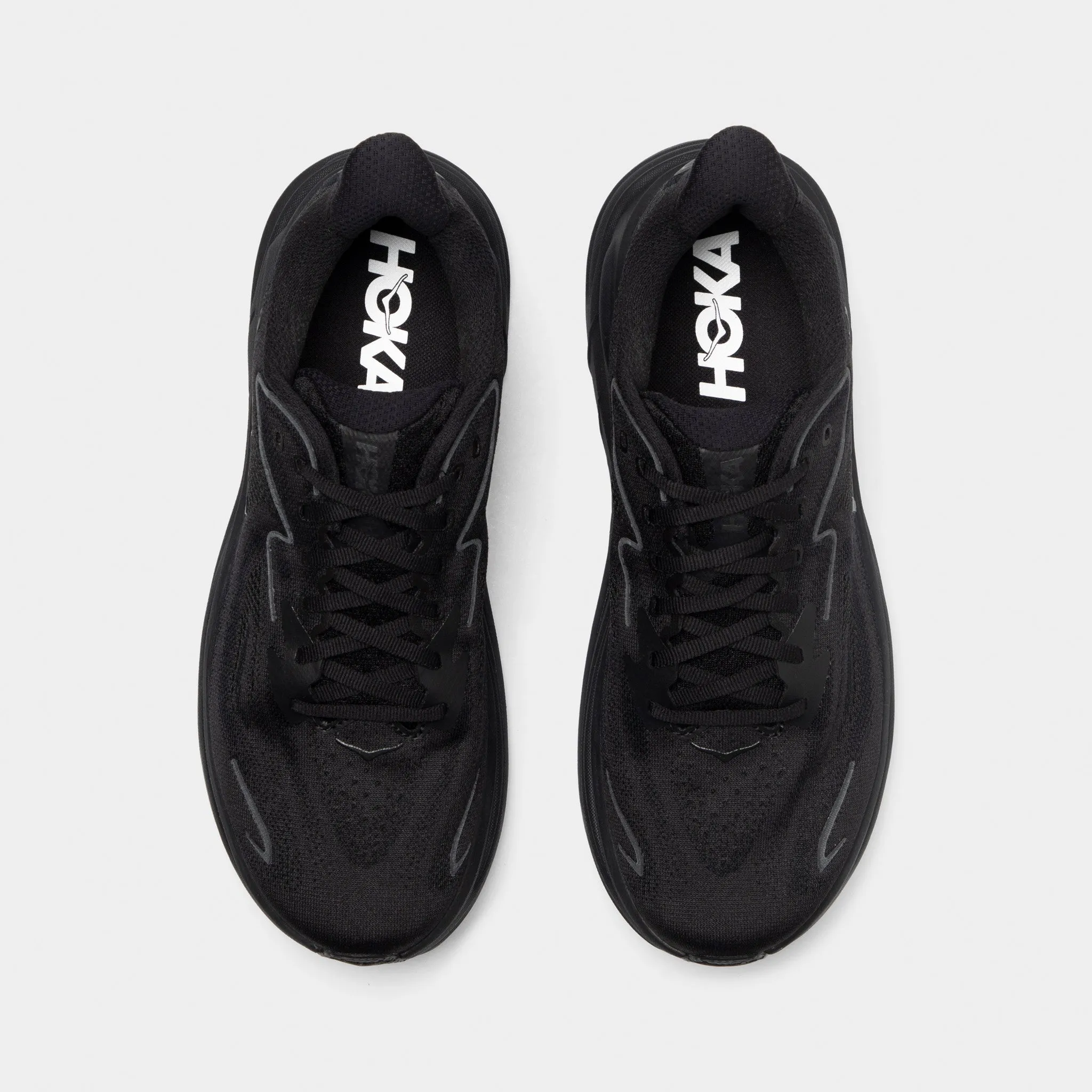 Clear Glow Hoka Clifton 10 Black / Black