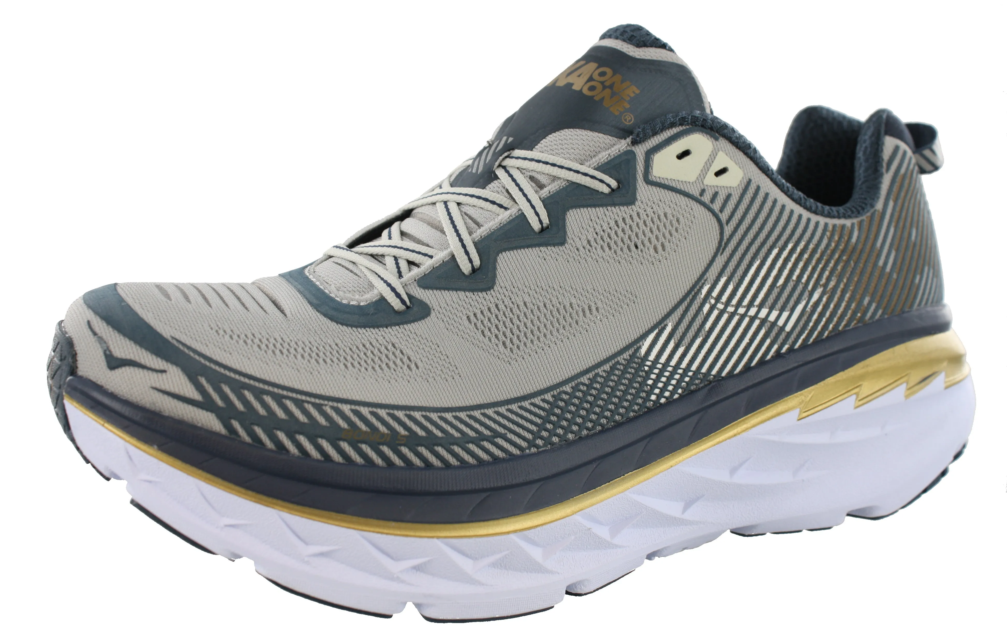 Hoka Men Ultra Marathon Cushioned Running Shoes Bondi 5 street