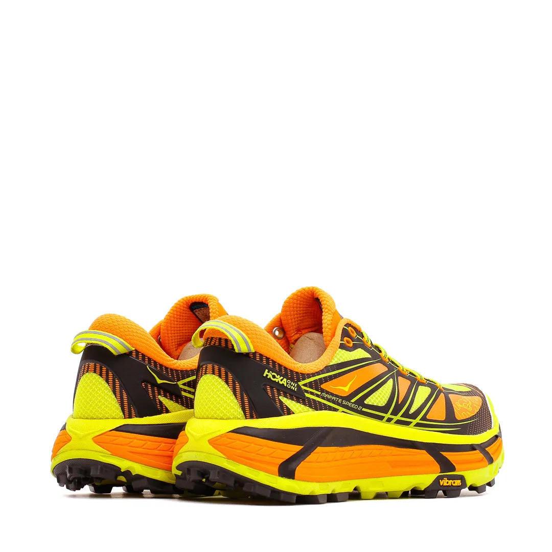 Hoka One One Men Mafate Speed 2 Electric Tangerine 1126851-ERN loose fit shoes windy days