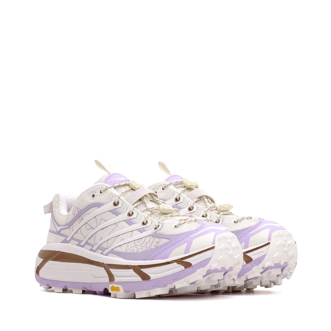 Hoka One One Men Mafate Three2 Wordmark Alabaster Iris Flower 1175490-ASF lining pre - workout