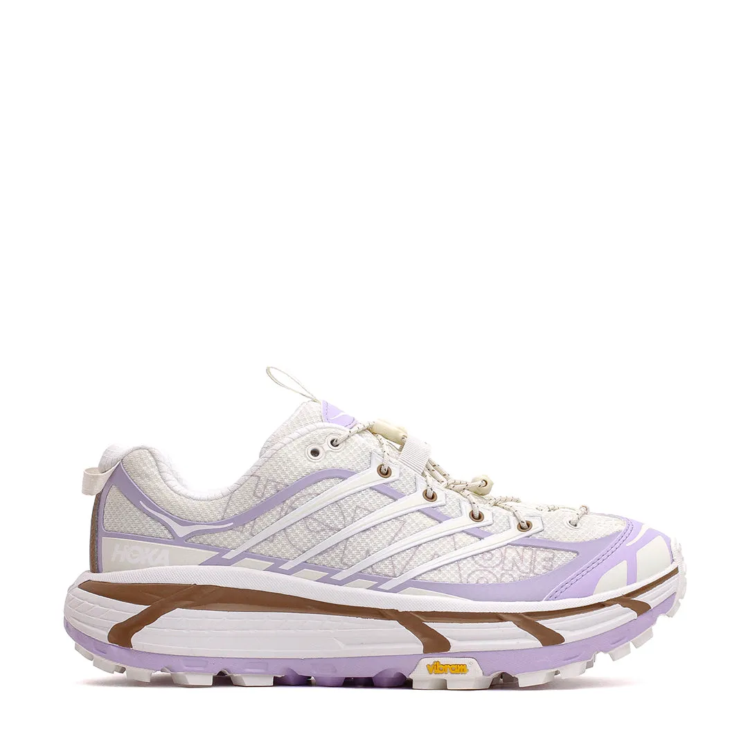 Hoka One One Men Mafate Three2 Wordmark Alabaster Iris Flower 1175490-ASF running shoes with padded tongues cross - country runner shoes