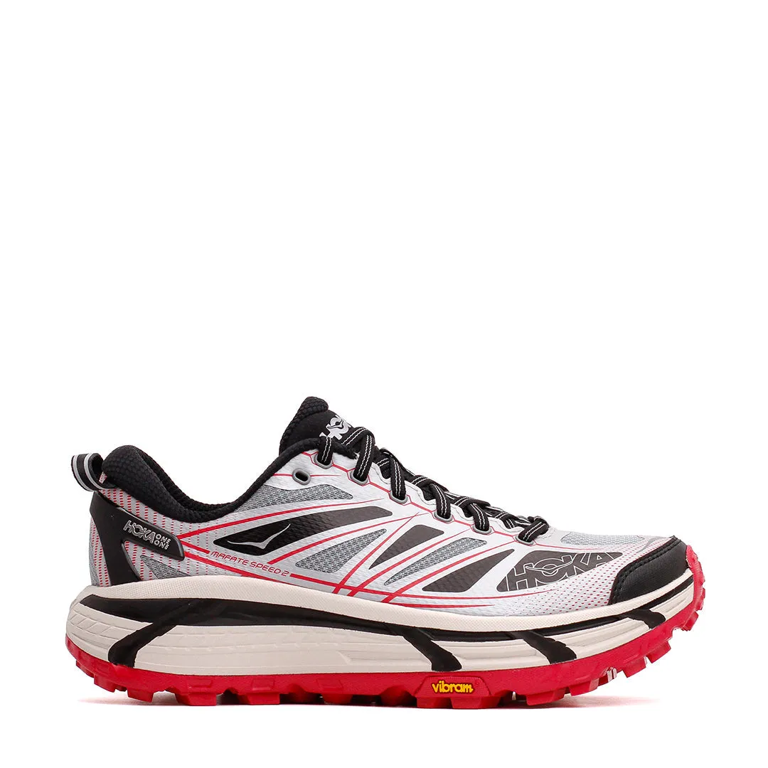 Hoka One One Unisex Mafate Speed 2 Galactic Grey Ruby Red 1126851-GTCG well - cushioned