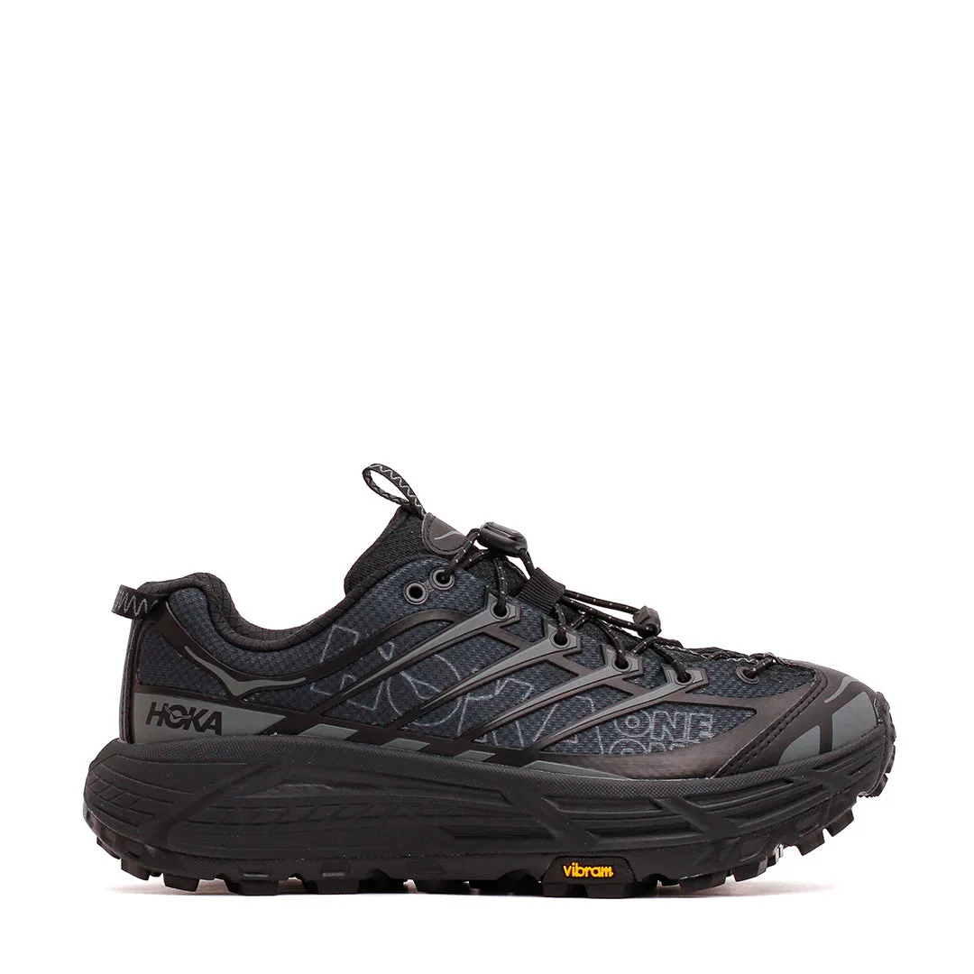 Hot Weather non - stretchy running option Hoka One One Unisex Mafate Three2 Wordmark Black Outer Orbit 1175490-BCKT