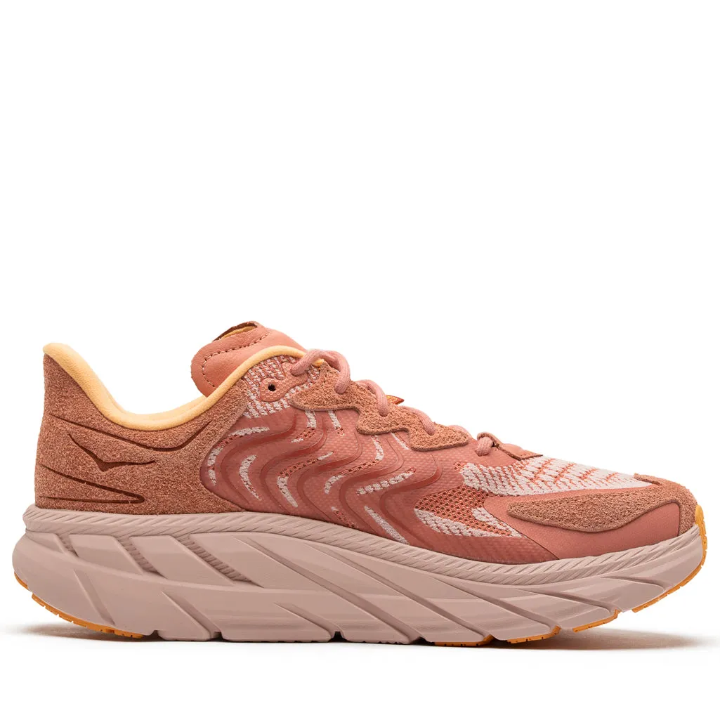 Hoka U Clifton LS - Earthenware/Peach Whip ComfortFit
