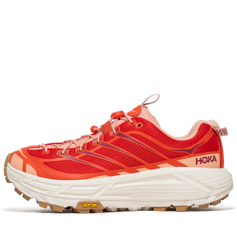perforated upper Hoka U Mafate Three2 - Tomato/Vermillion