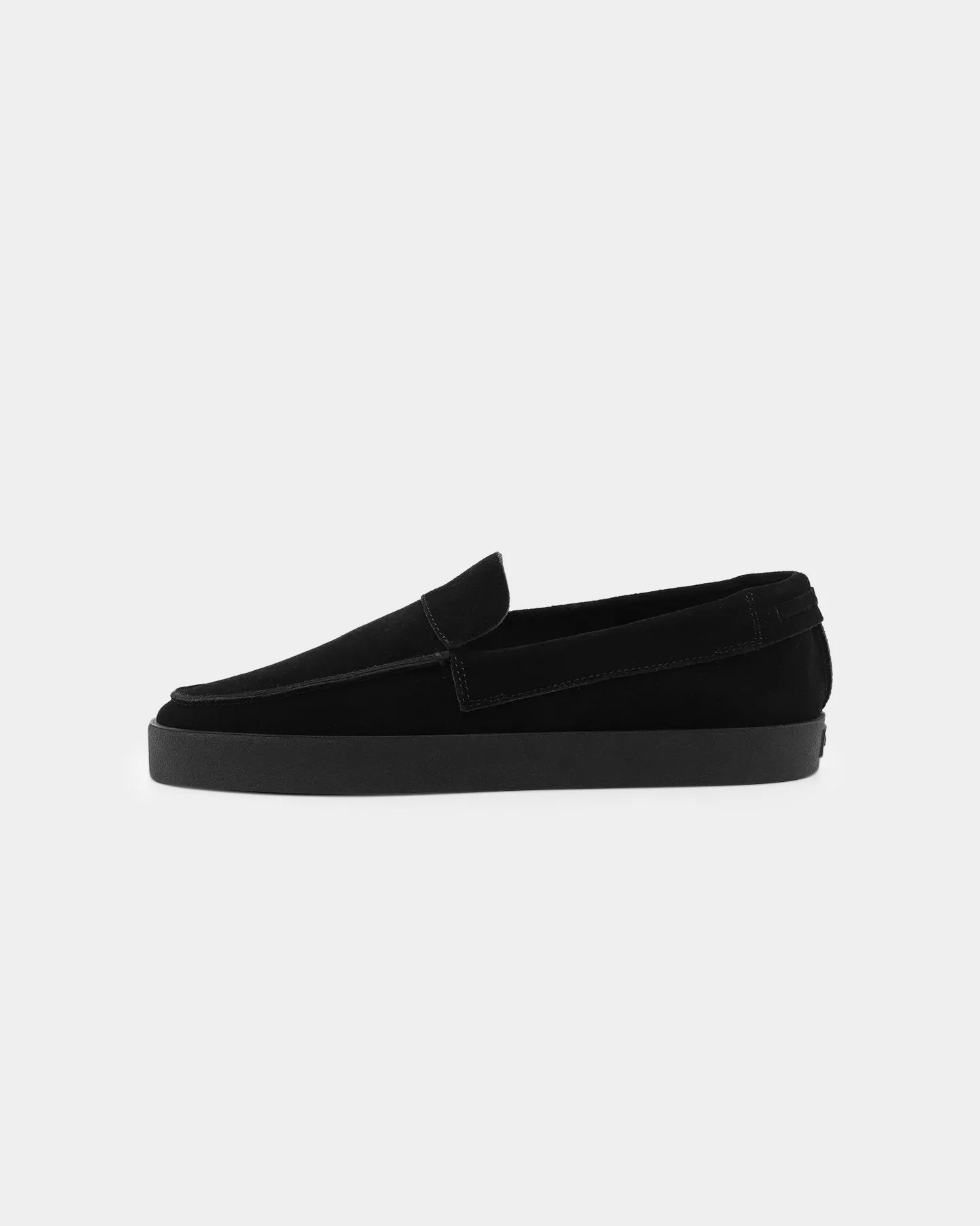 Ice Grip Saint Morta Hemisphere Suede Slip On Loafer Black/Black