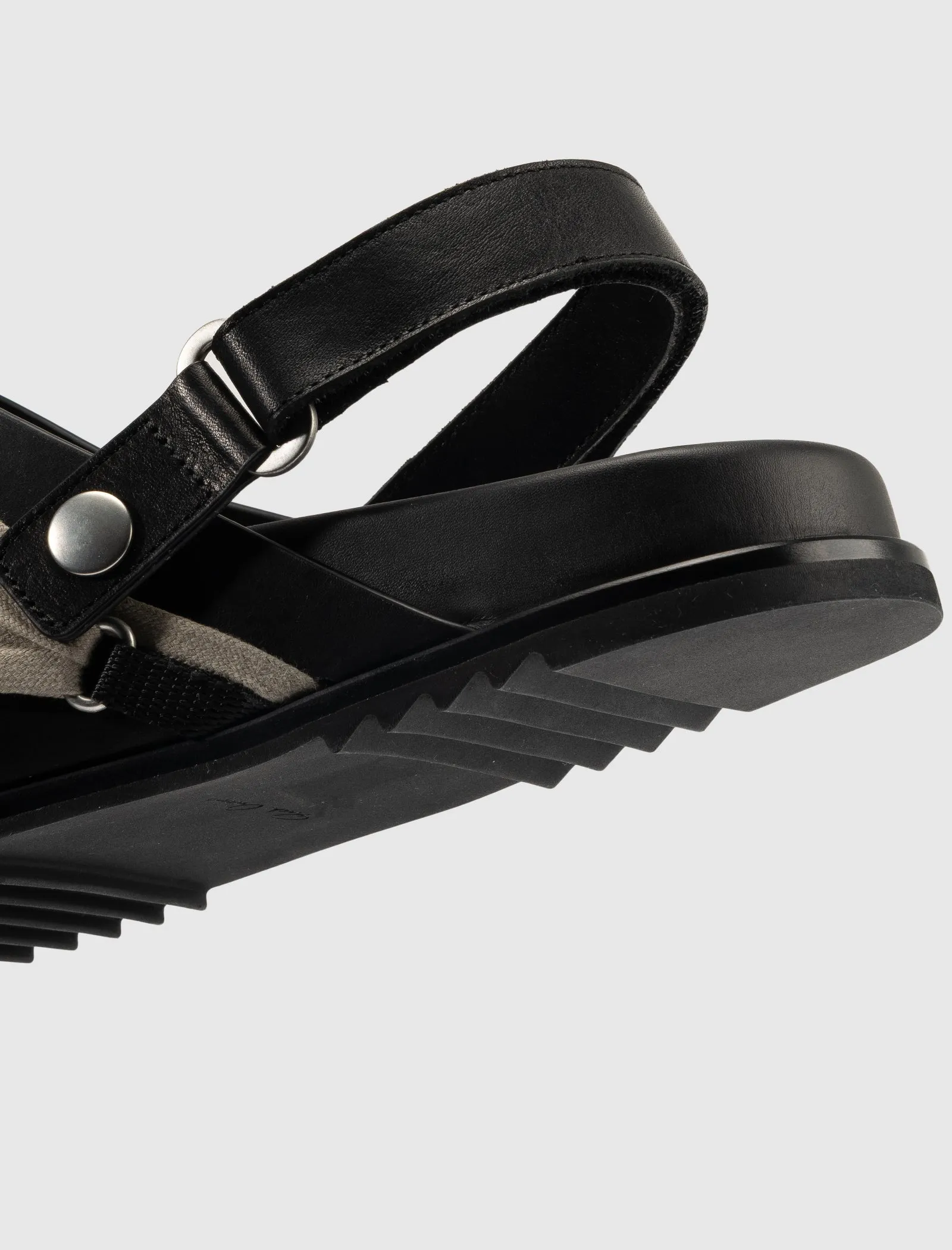 HOLLYWOOD MEGALACED MULE " GRANOLA/BLACK " Earth Hue