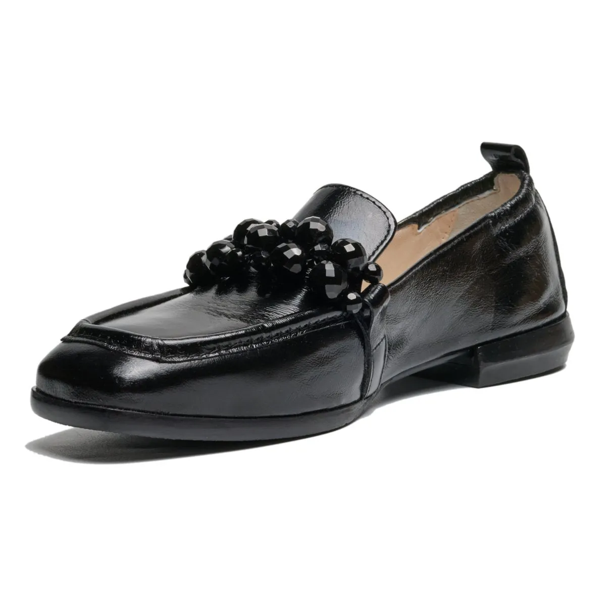 Homers Women's Superluxe Black Wrinkle Pat Timeless Footwear