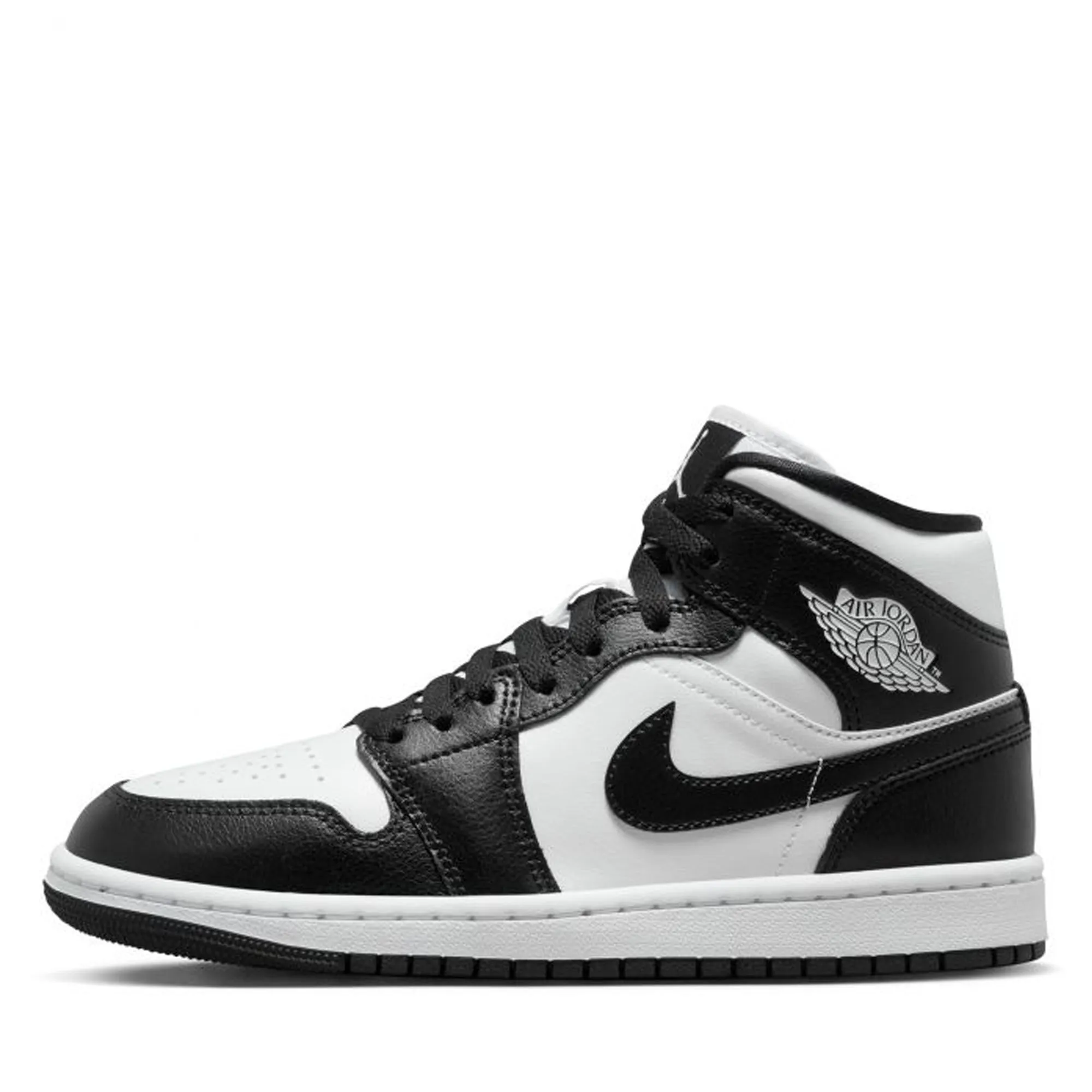 Women's Air Jordan 1 Mid - White/Black Core Runner
