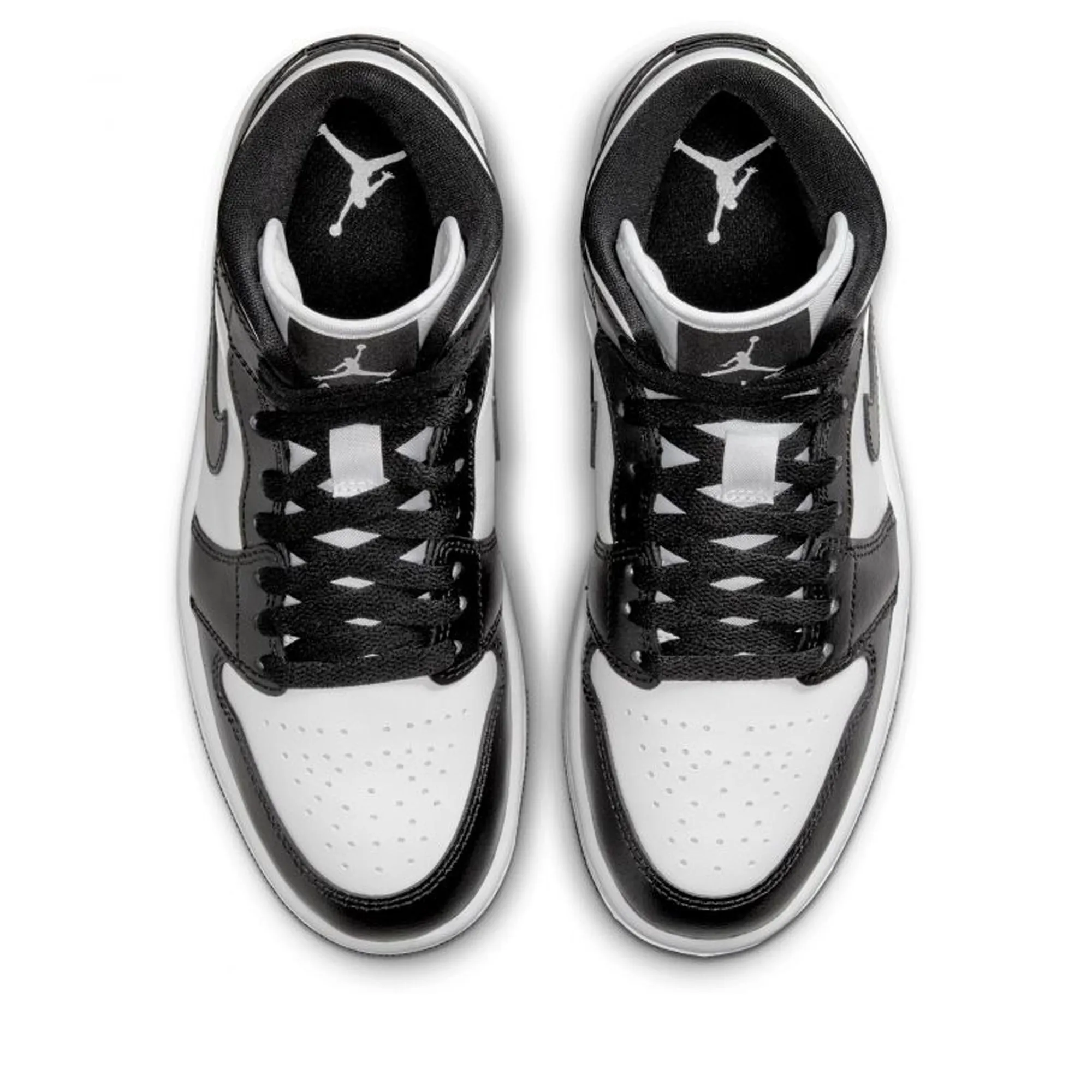 Women's Air Jordan 1 Mid - White/Black MultiDirectionalTread No Odor
