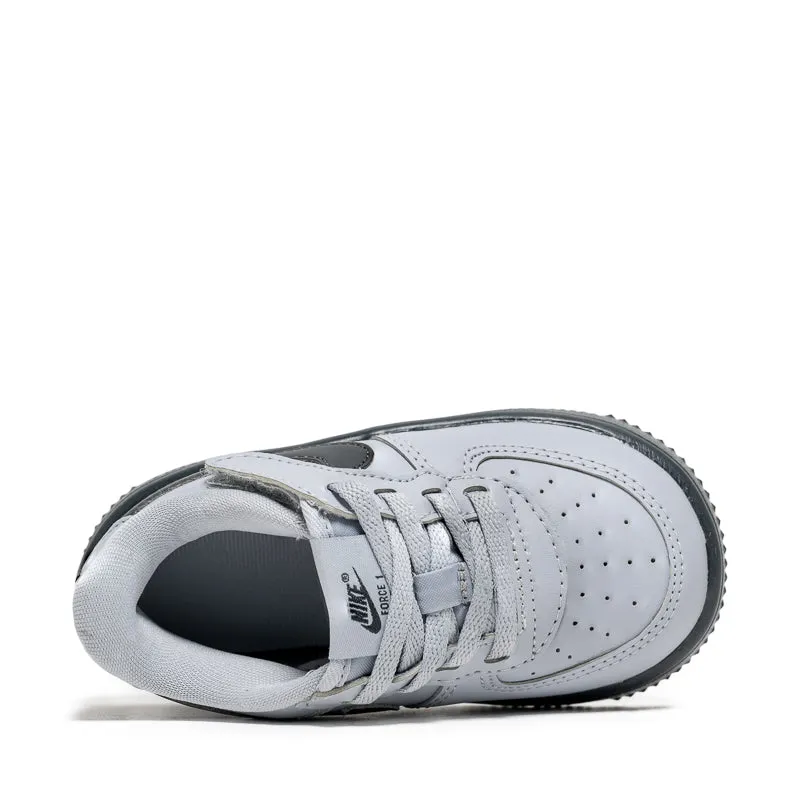 Water resistant upper Easy Styling Nike Force 1 Low EasyOn (TD) - Wolf Grey/Dark Smoke Grey
