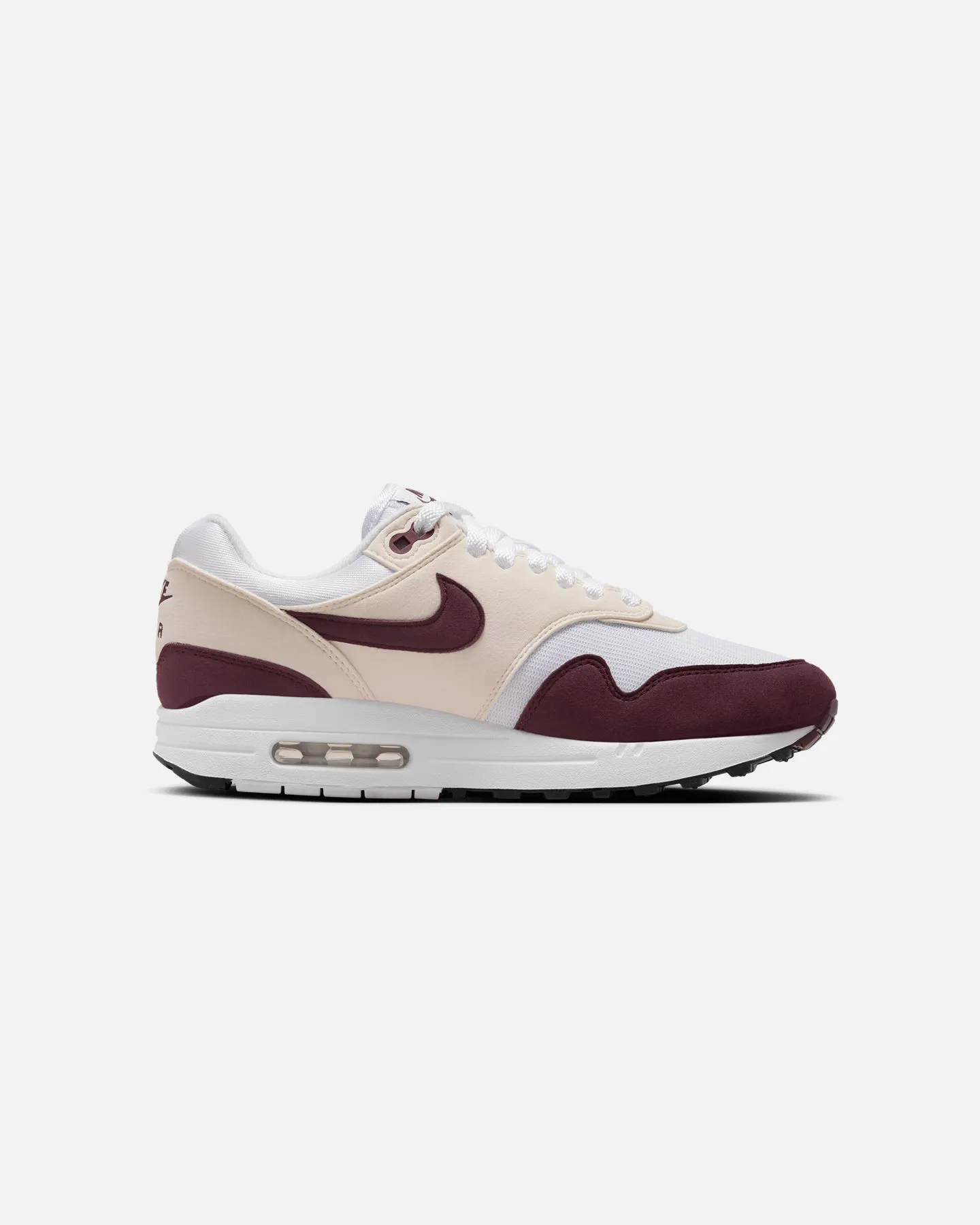 Timeless arch dancers - specific features Nike Women's Air Max 1 White/Night Maroon-Phantom Black