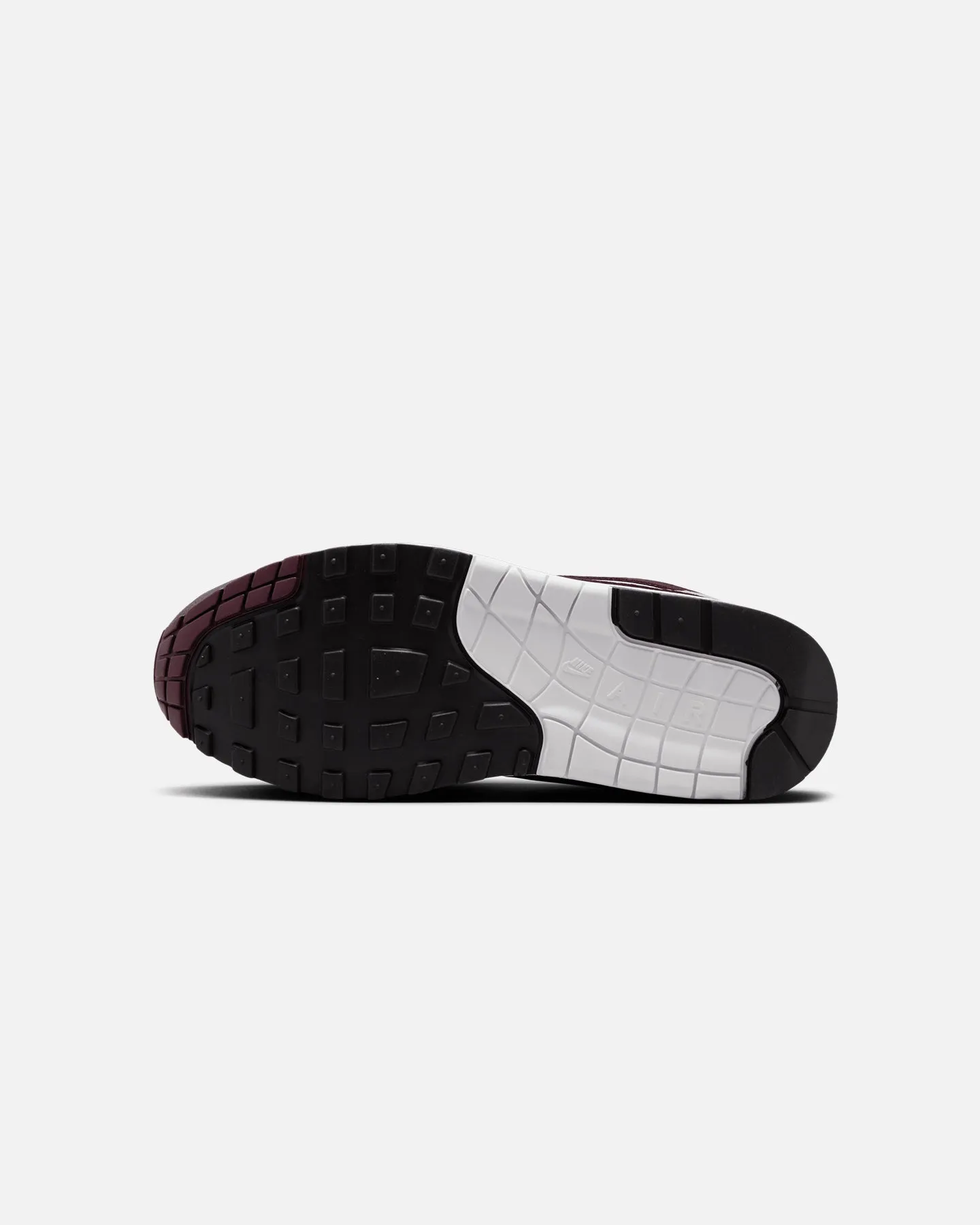 Nike Women's Air Max 1 White/Night Maroon-Phantom Black Boosted touch desert