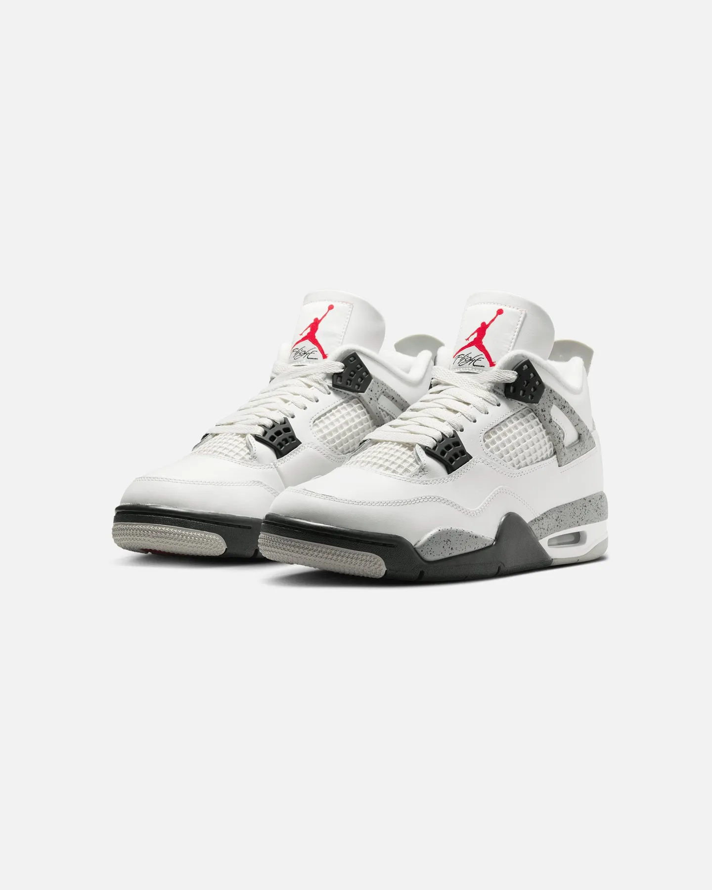 Jordan Air Jordan 4 Retro OG Remastered "White Cement" Summit White/Fire Red/Cement Grey Durable Material Ocean Edge