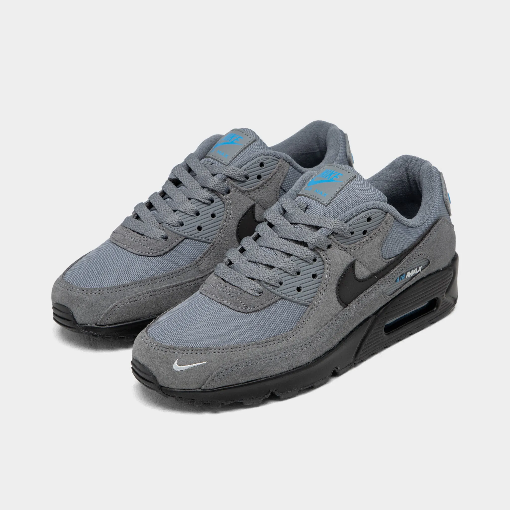 Nike Air Max 90 Smoke Grey / Light Photo Blue - Metallic Silver Toe Protection Narrow Fit
