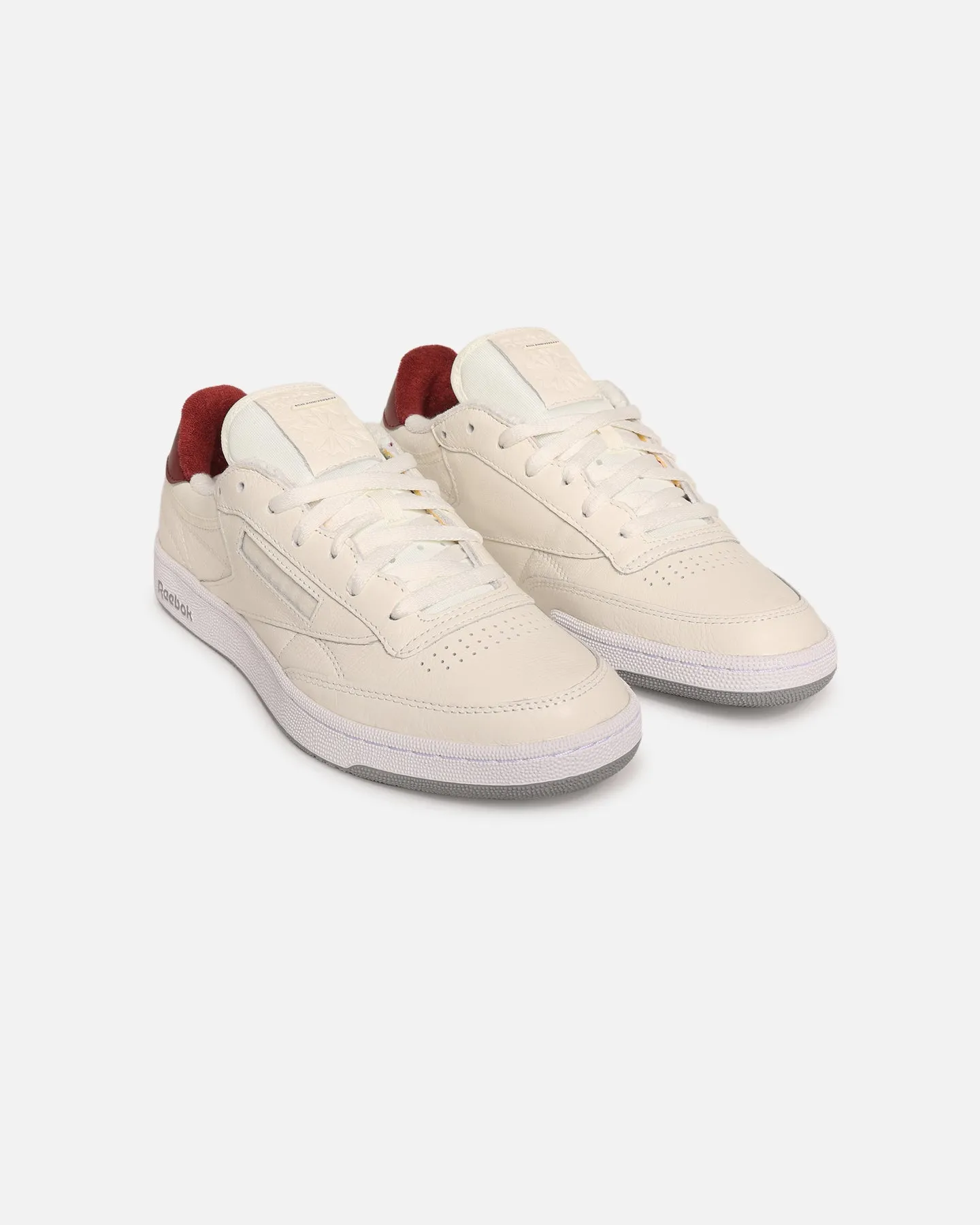 Reebok Club C 85 Vintage White/Burgundy Wide fit warm glow