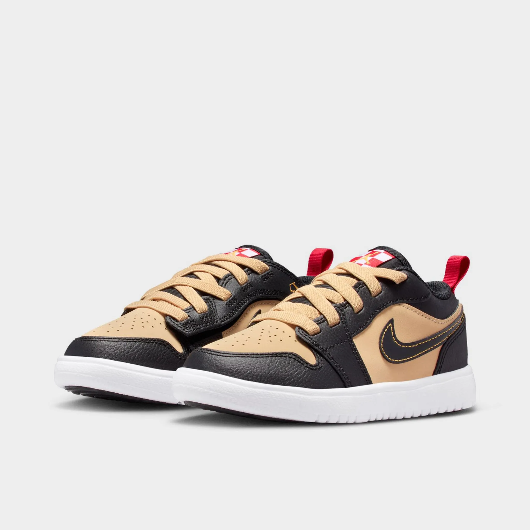 Jordan 1 Low SE PS Sesame / Fire Red - Black Bright Neon