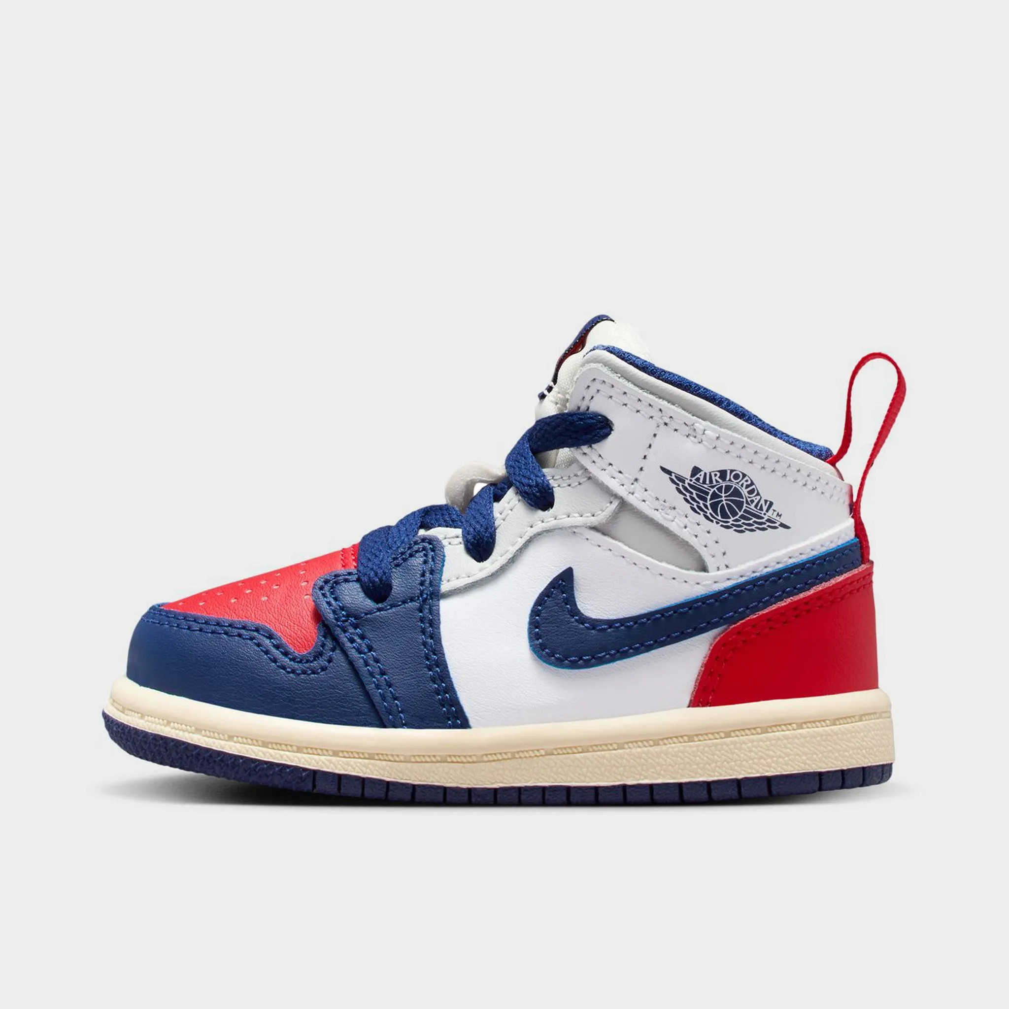 Kick Power Agile Path Jordan 1 Mid TD White / Deep Royal Blue - University Red