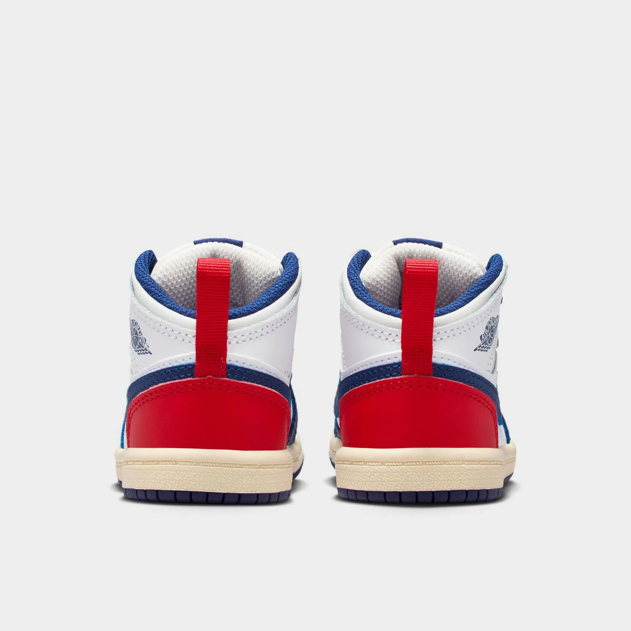 Shock Absorb Soft Walk Jordan 1 Mid TD White / Deep Royal Blue - University Red