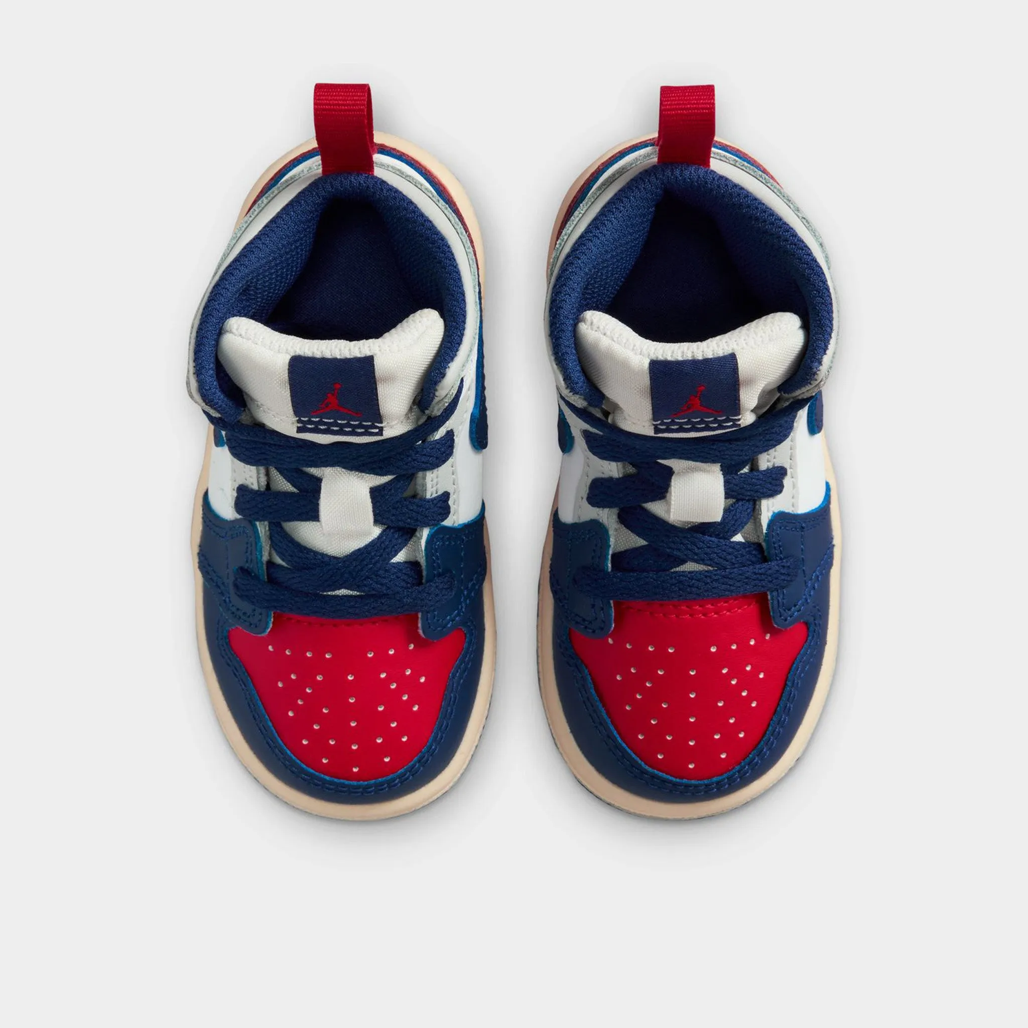Jordan 1 Mid TD White / Deep Royal Blue - University Red Rich Jewel