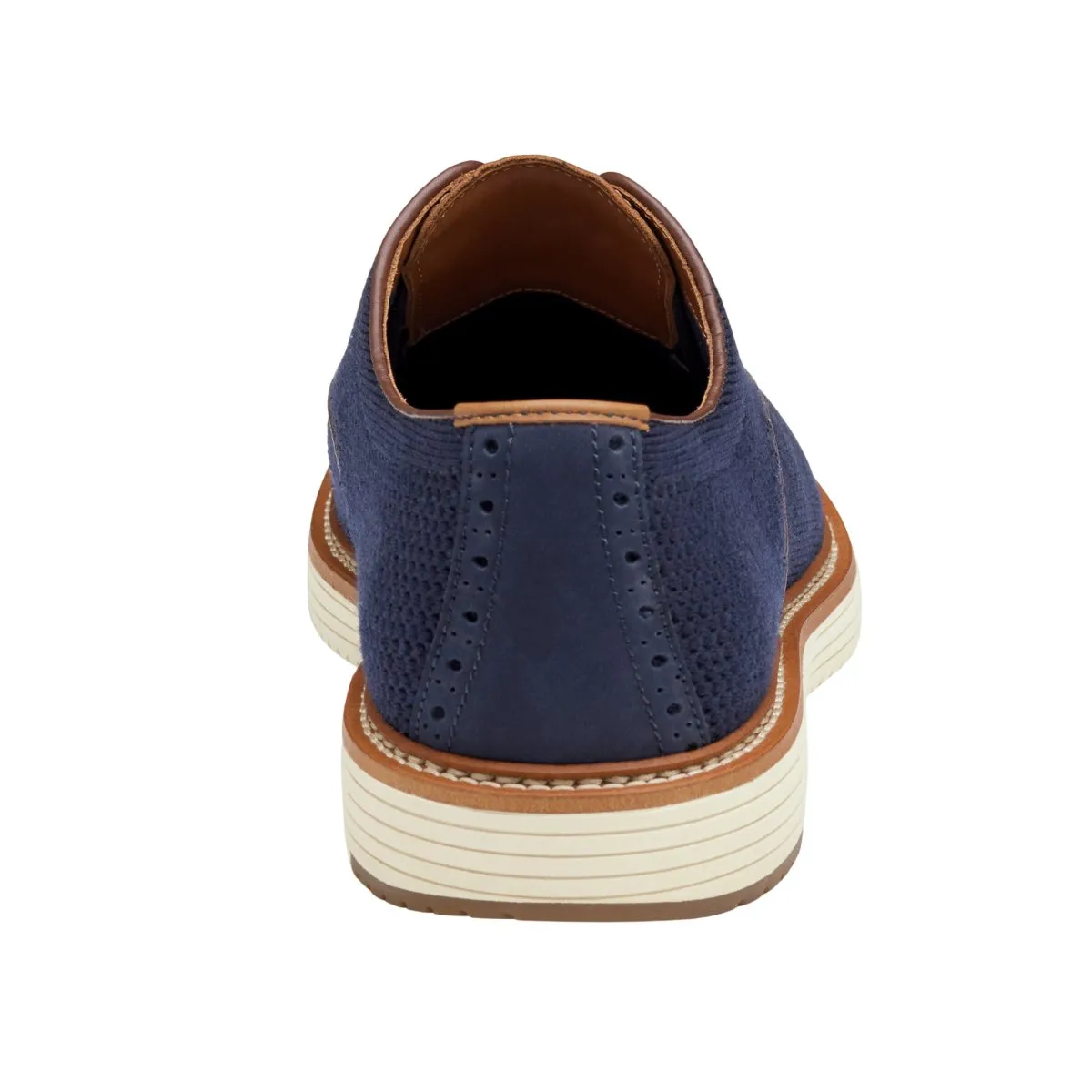 Refined Detail Urban Step Johnston & Murphy Men's Upton Knit Wing Tip Navy