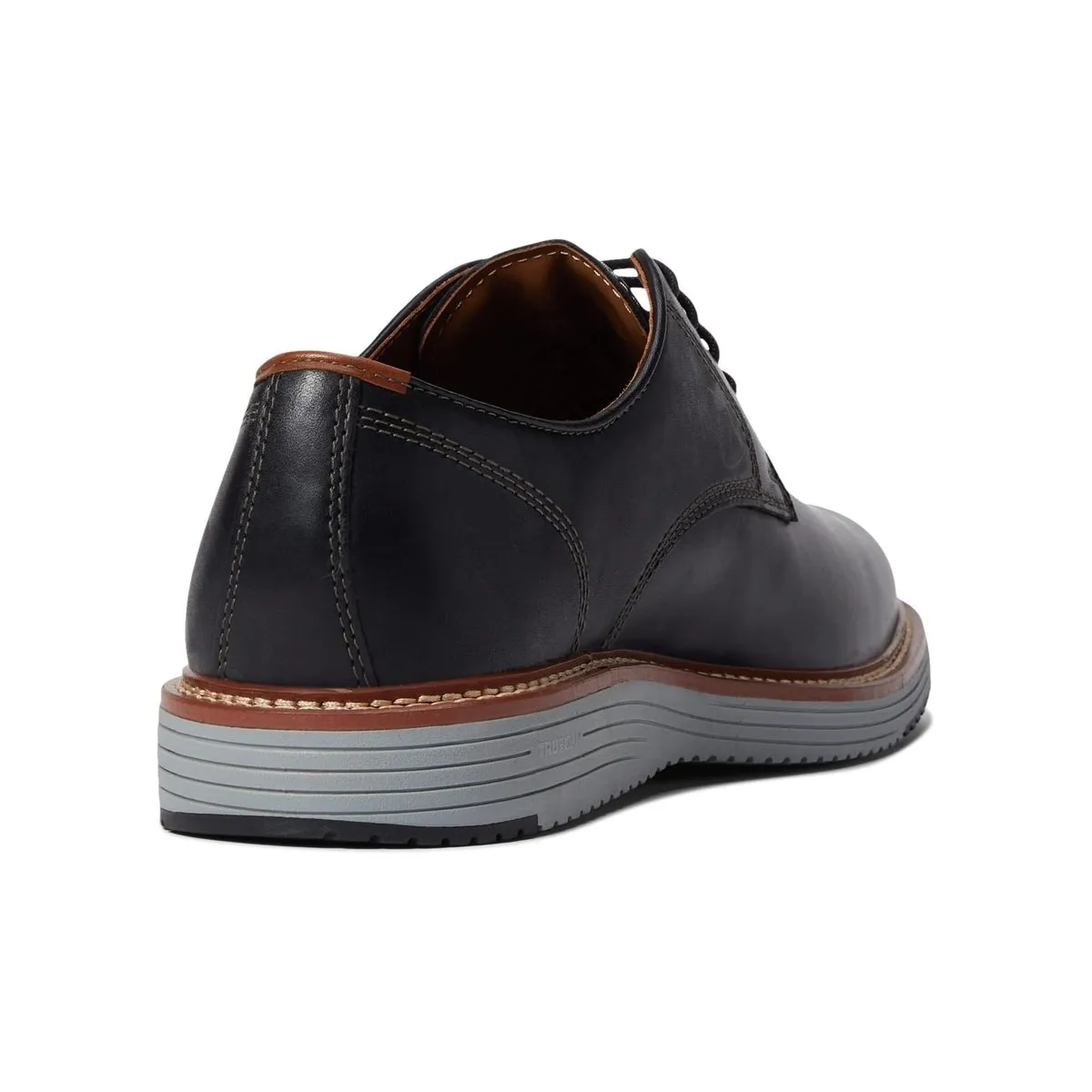 Light Shade Light Balance Johnston & Murphy Men's Upton Plain Toe Black Full Grain