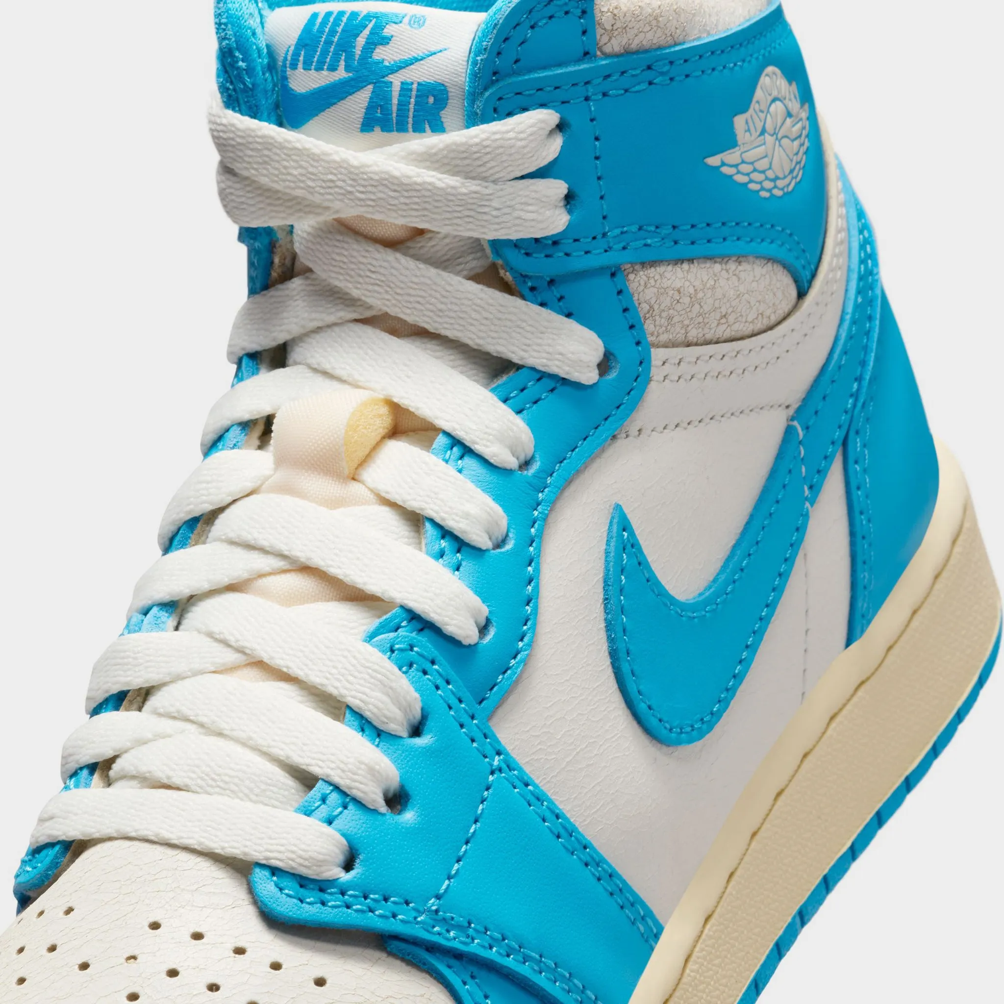 Bone Aid Jordan 1 High OG GS Dark Powder Blue / Sail