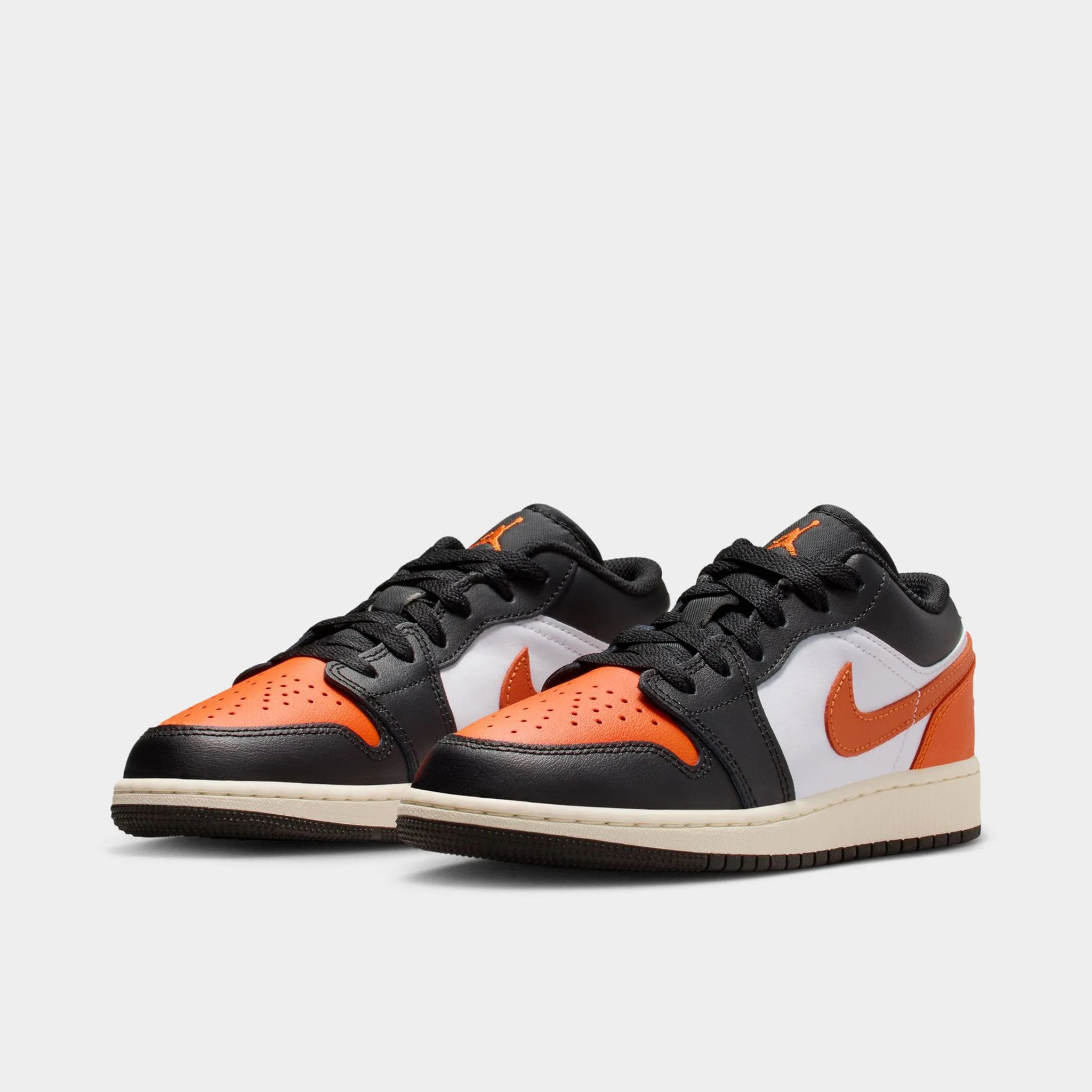 Care Ease Jordan 1 Low GS Black / Starfish - White