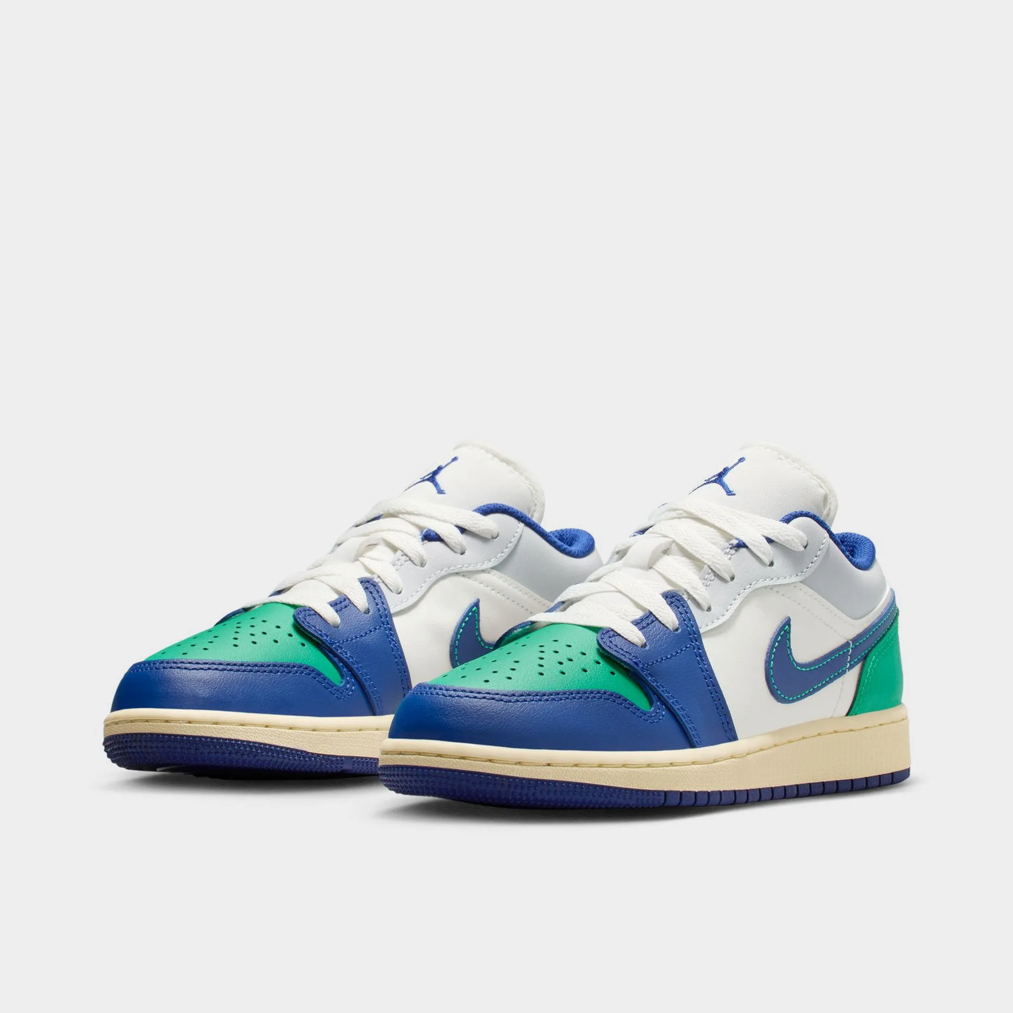 Grip Hold Peace Step Jordan 1 Low GS Sail / Deep Royal Blue - Stadium Green