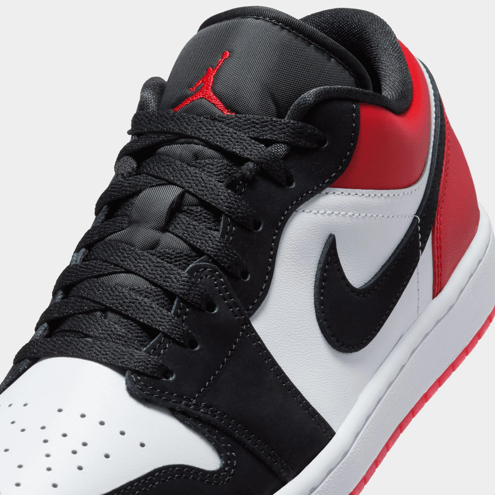 Jordan 1 Low White / Black - Varsity Red Light Ride Anti microbial