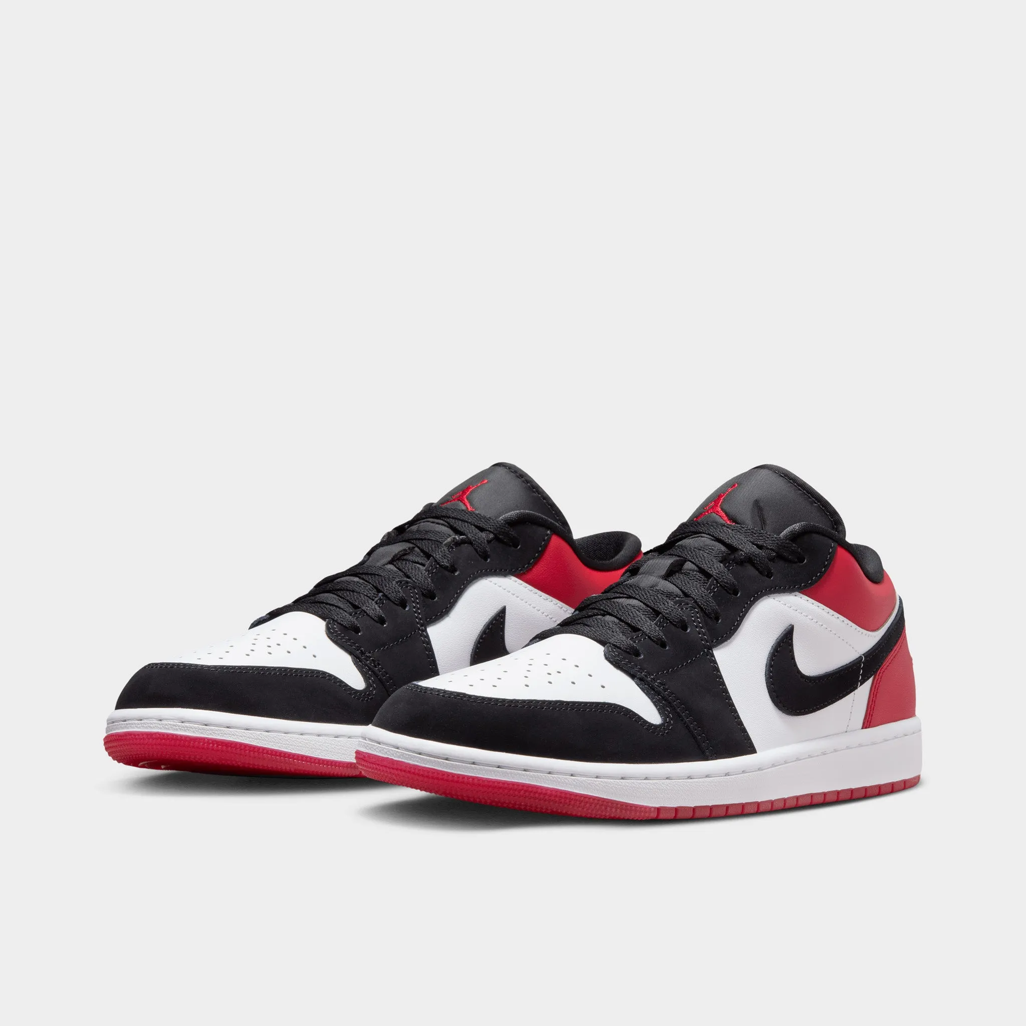 Derby Style Jordan 1 Low White / Black - Varsity Red